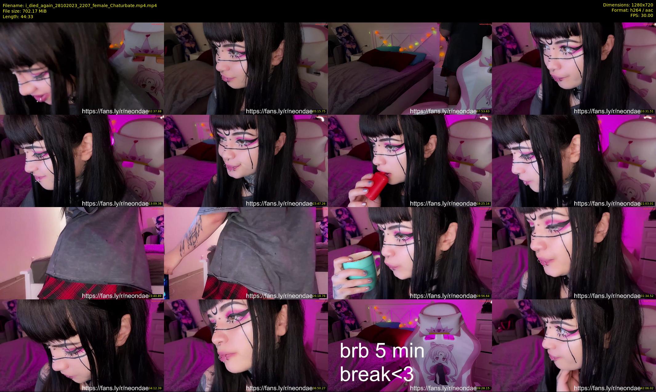 i_died_again — 45 minute Chaturbate female cam show recording, 720p, Oct 28, 2023