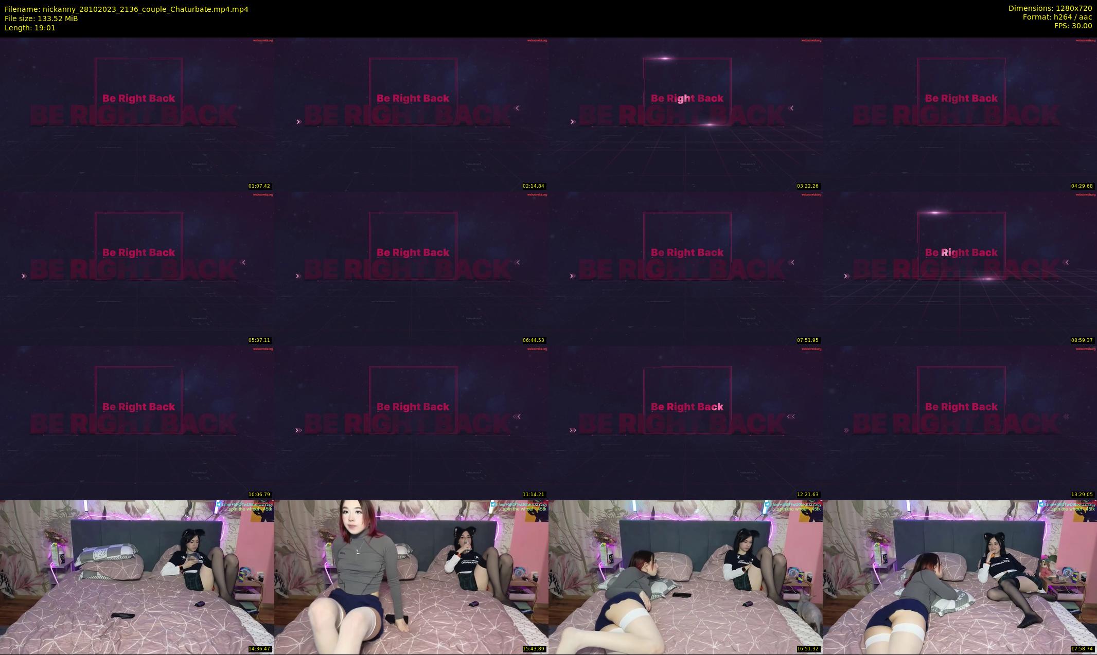 nickanny — 20 minute Chaturbate couple cam show recording, 720p, Oct 28, 2023