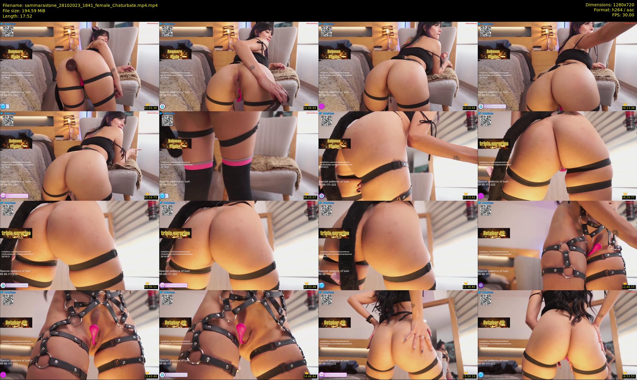 sammarastone — 18 minute Chaturbate female cam show recording, 720p, Oct 28, 2023