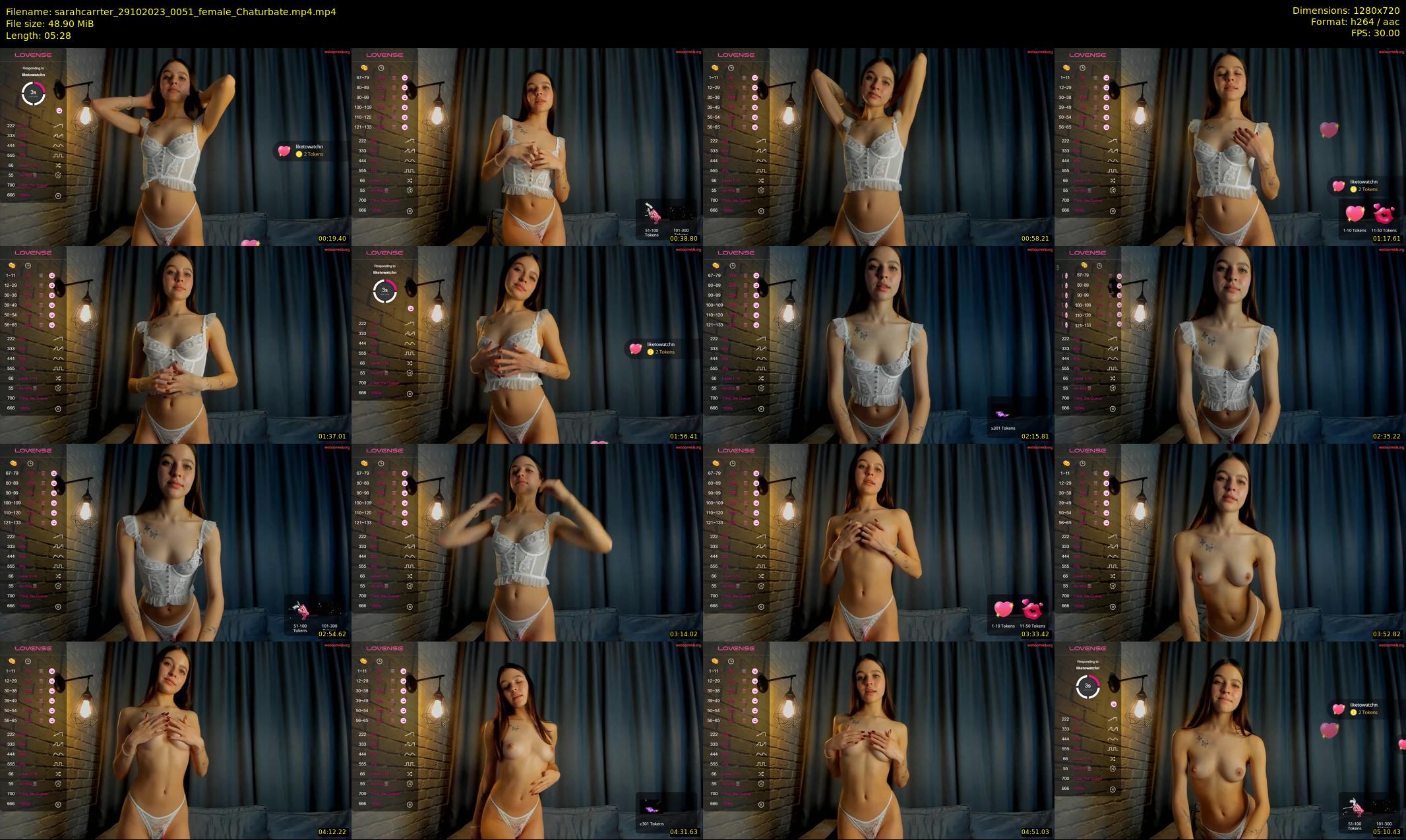 sarahcarrter — 6 minute Chaturbate female cam show recording, 720p, Oct 29, 2023