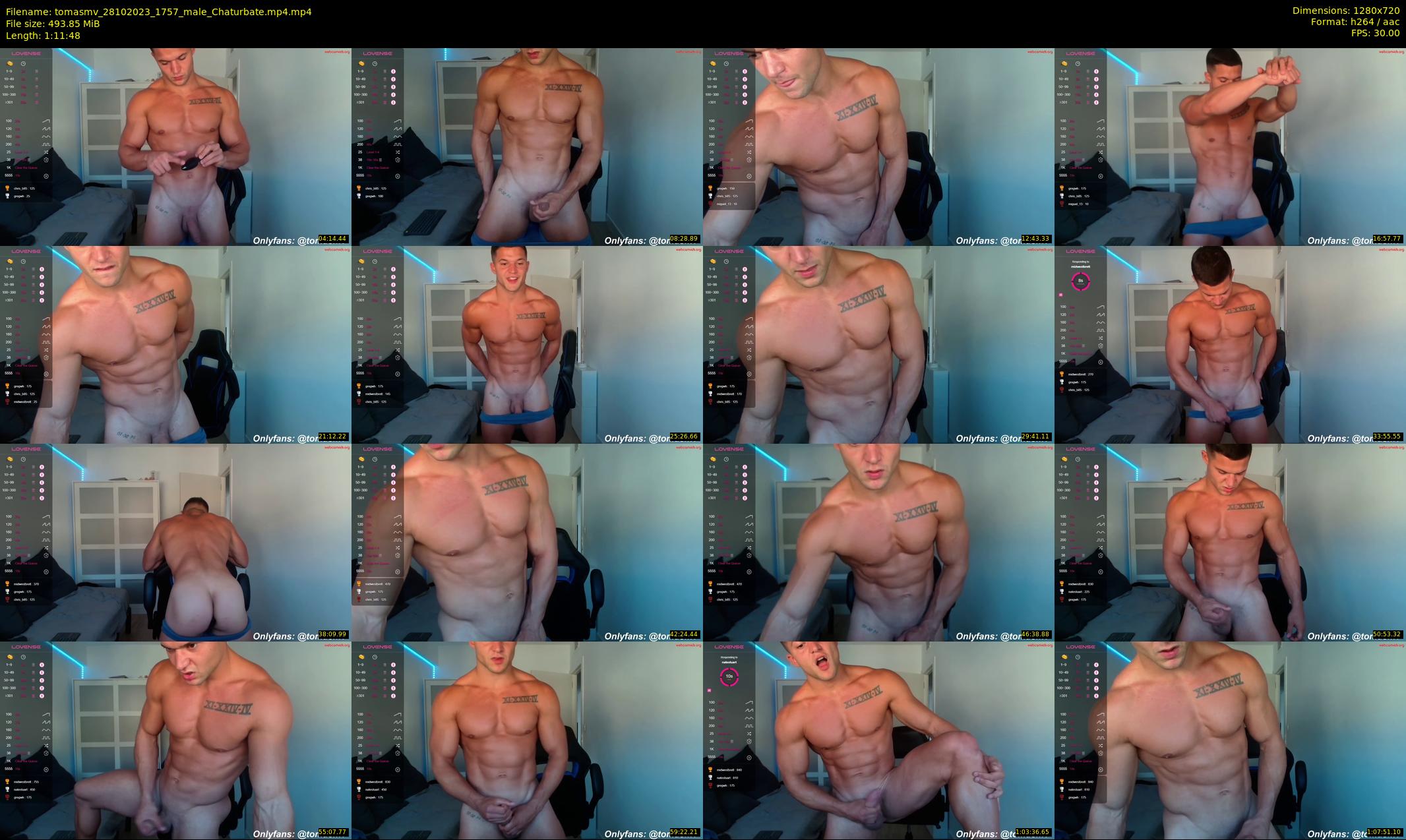 tomasmv — 72 minute Chaturbate male cam show recording, 720p, Oct 28, 2023