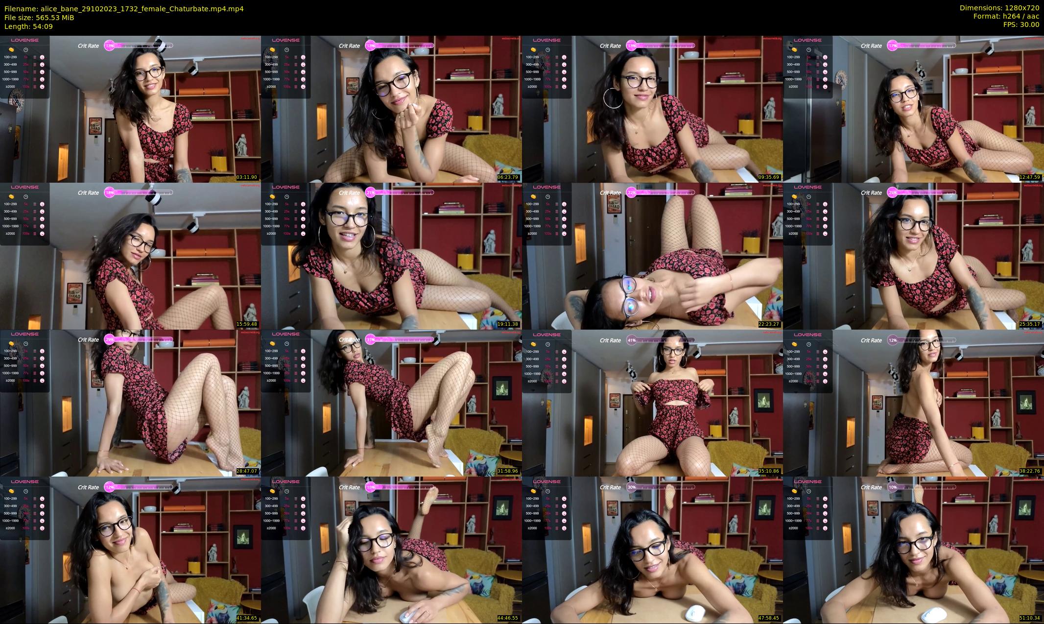alice_bane — 55 minute Chaturbate female cam show recording, 720p, Oct 29, 2023