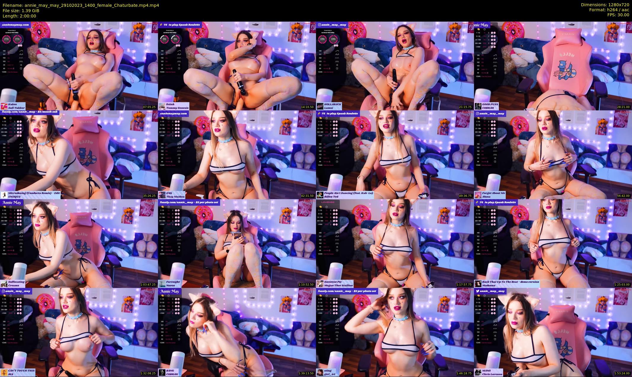 annie_may_may — 120 minute Chaturbate female cam show recording, 720p, Oct 29, 2023