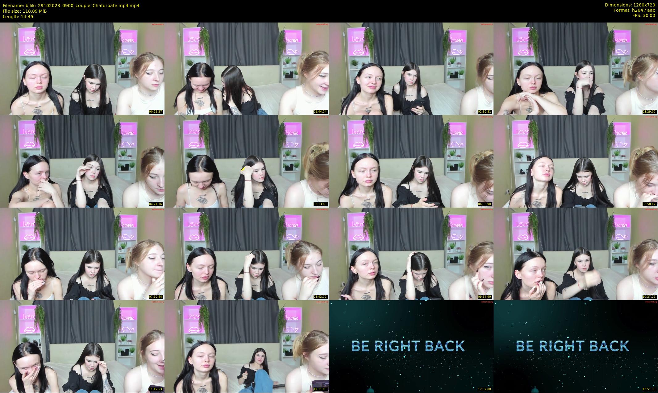 bjliki — 15 minute Chaturbate couple cam show recording, 720p, Oct 29, 2023