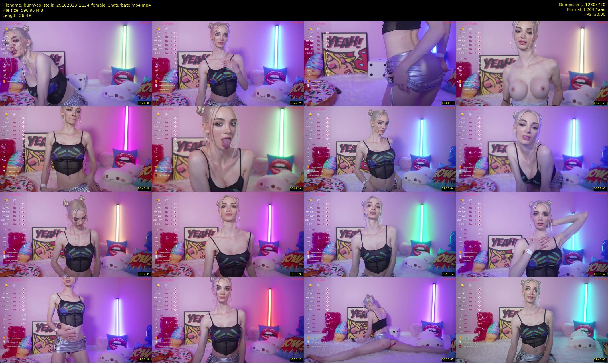 bunnydollstella — 57 minute Chaturbate female cam show recording, 720p, Oct 29, 2023