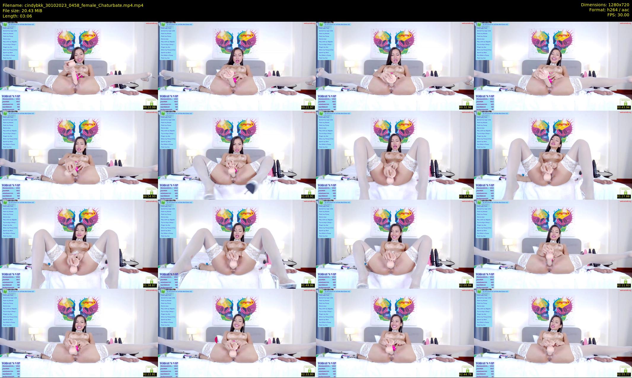 cindybkk — 4 minute Chaturbate female cam show recording, 720p, Oct 30, 2023