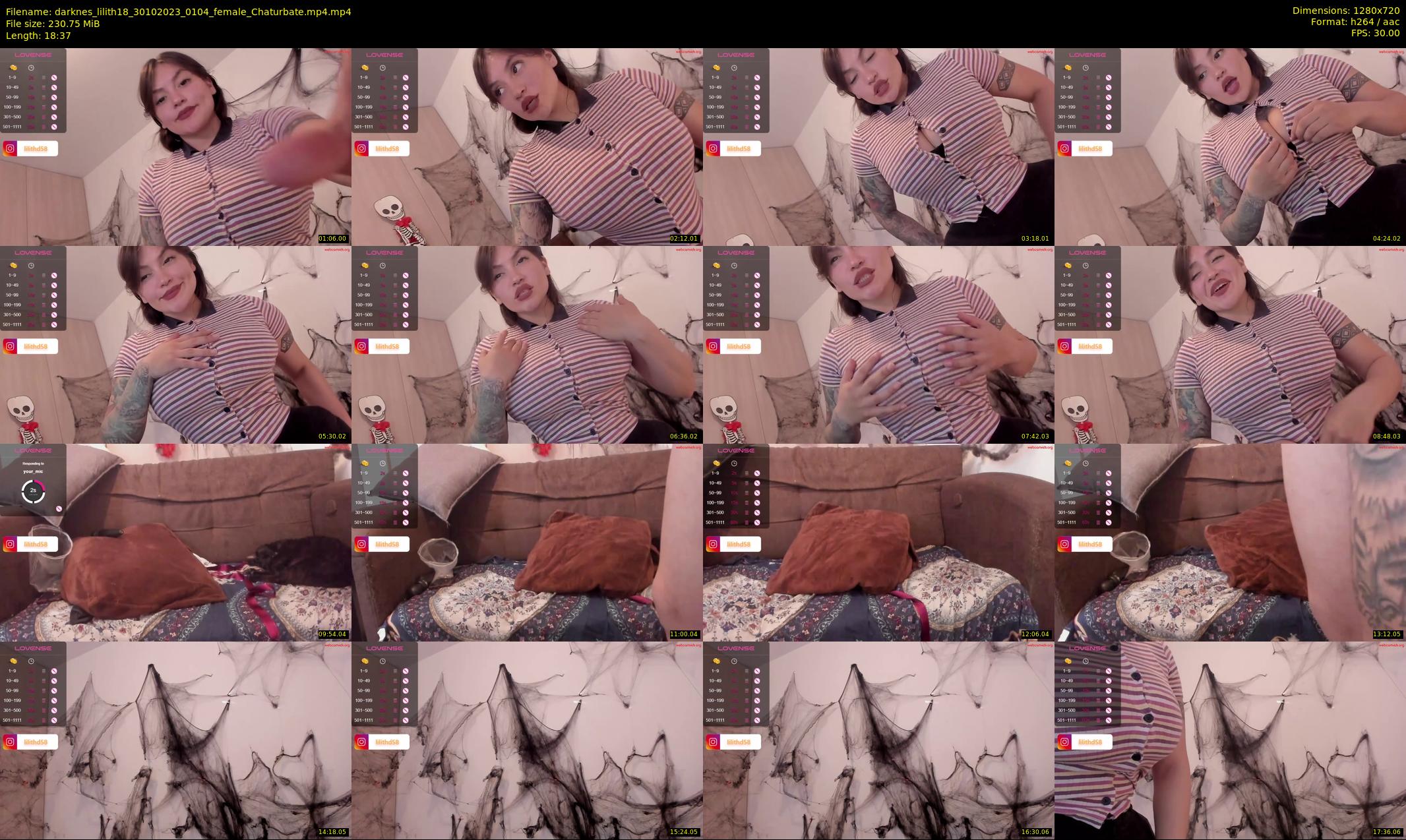 darknes_lilith18 — 19 minute Chaturbate female cam show recording, 720p, Oct 30, 2023