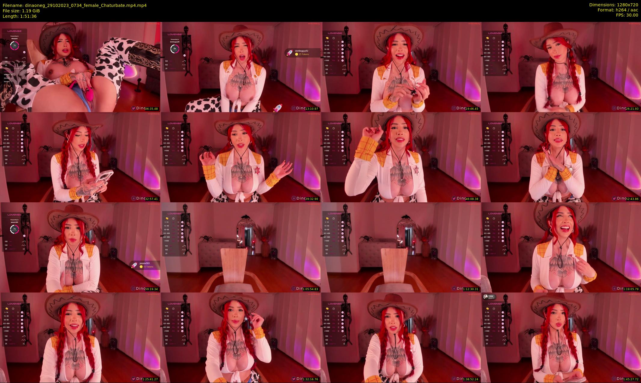 dinaoneg — 112 minute Chaturbate female cam show recording, 720p, Oct 29, 2023