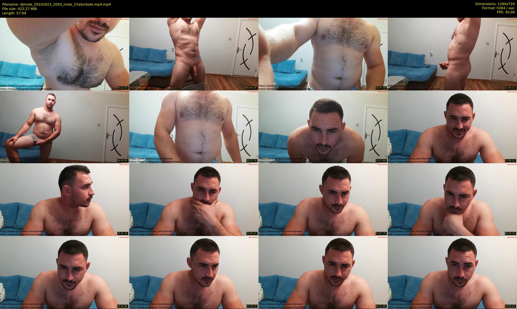 djmute — 58 minute Chaturbate male cam show recording, 720p, Oct 29, 2023