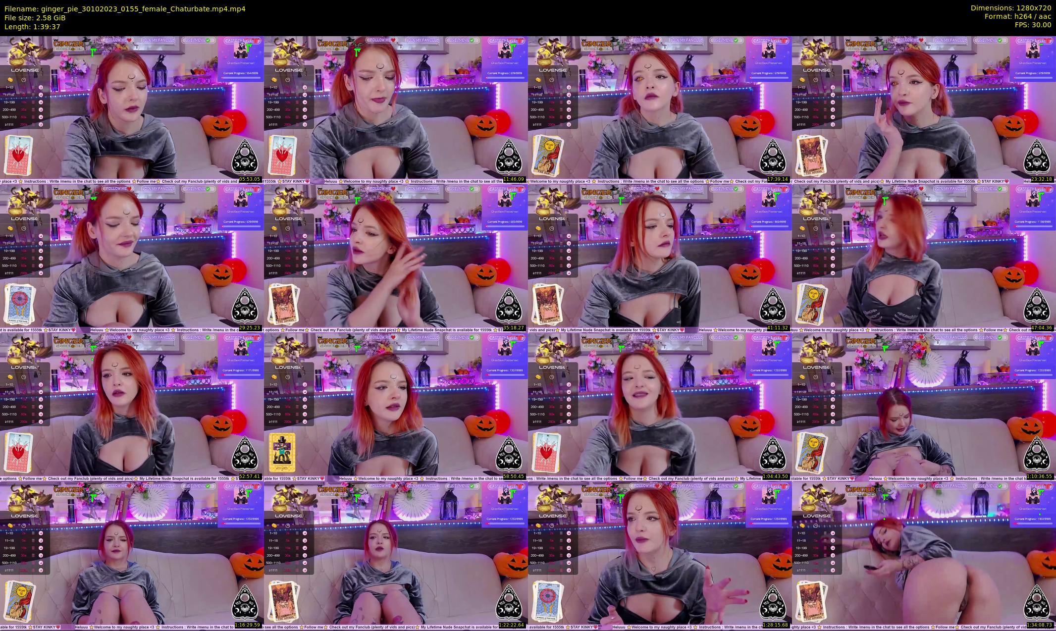 ginger_pie — 100 minute Chaturbate female cam show recording, 720p, Oct 30, 2023