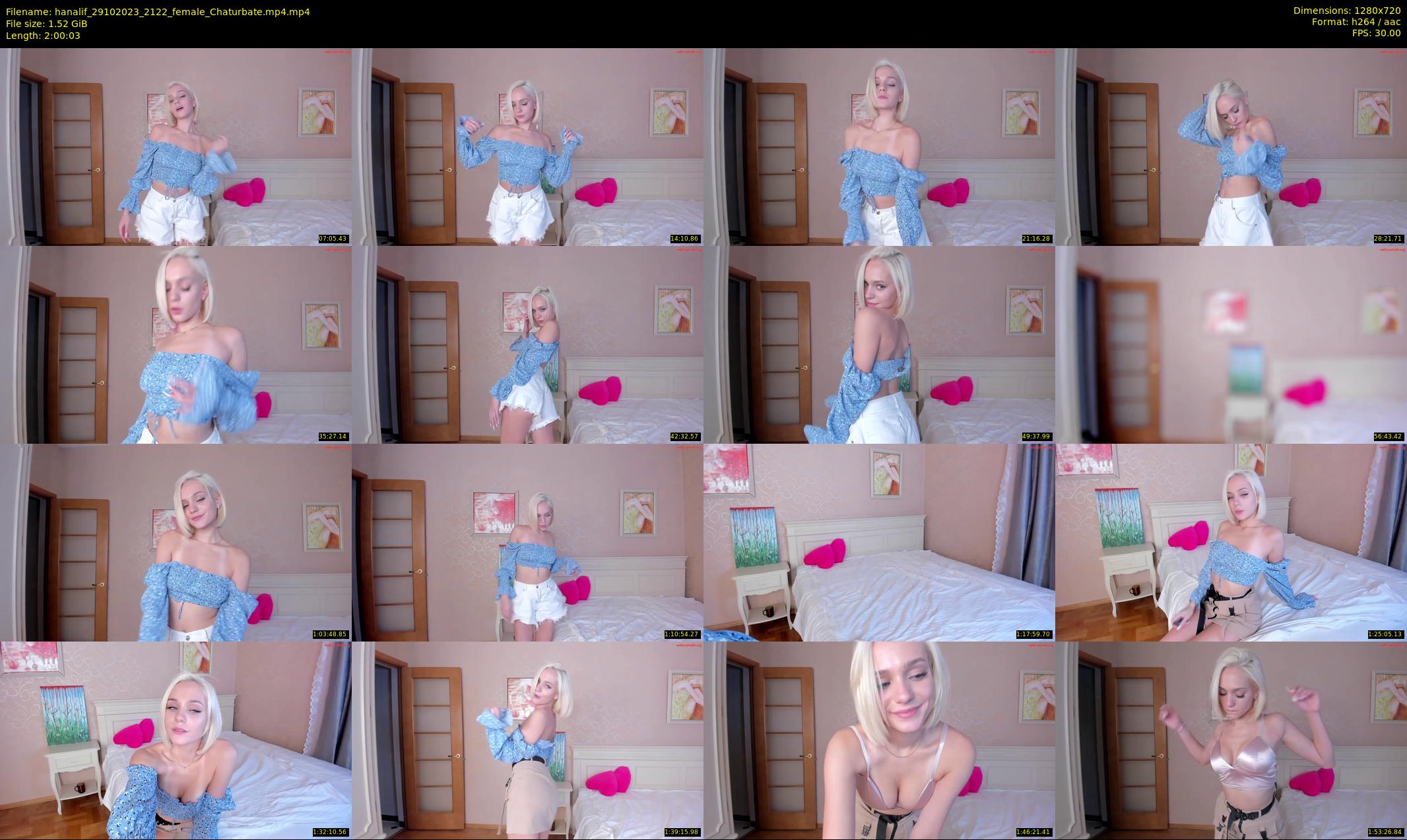 hanalif — 121 minute Chaturbate female cam show recording, 720p, Oct 29, 2023