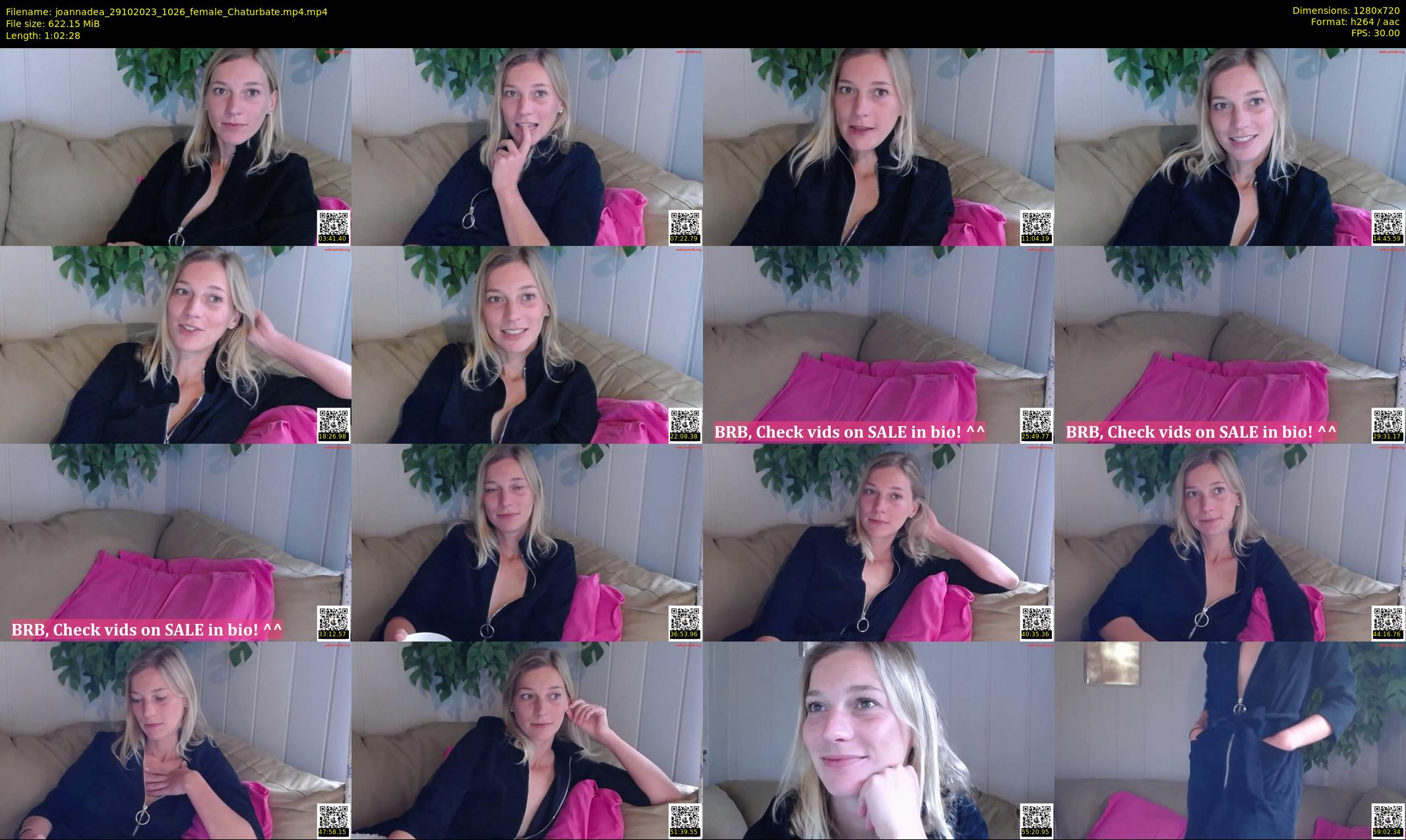 joannadea — 63 minute Chaturbate female cam show recording, 720p, Oct 29, 2023