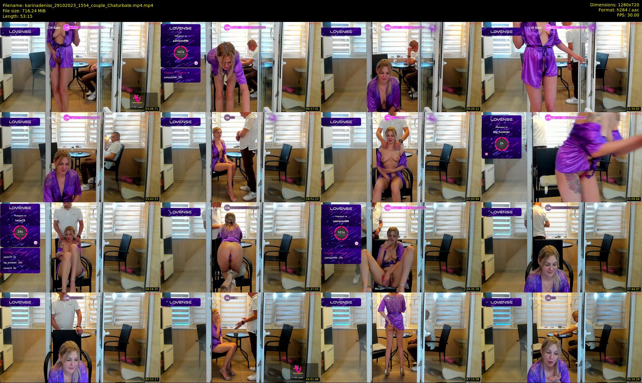 karinadeniss — 54 minute Chaturbate couple cam show recording, 720p, Oct 29, 2023