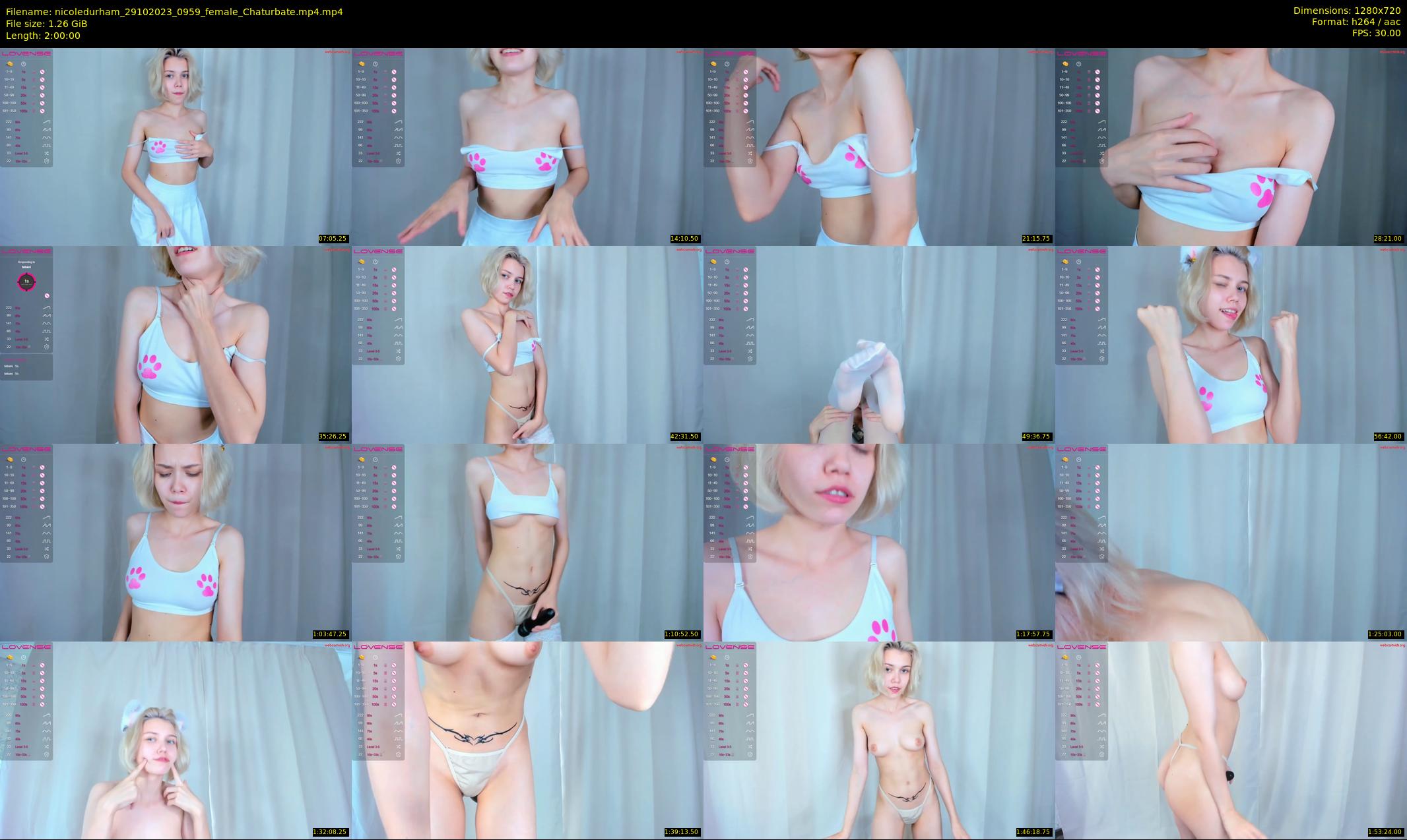 nicoledurham — 120 minute Chaturbate female cam show recording, 720p, Oct 29, 2023