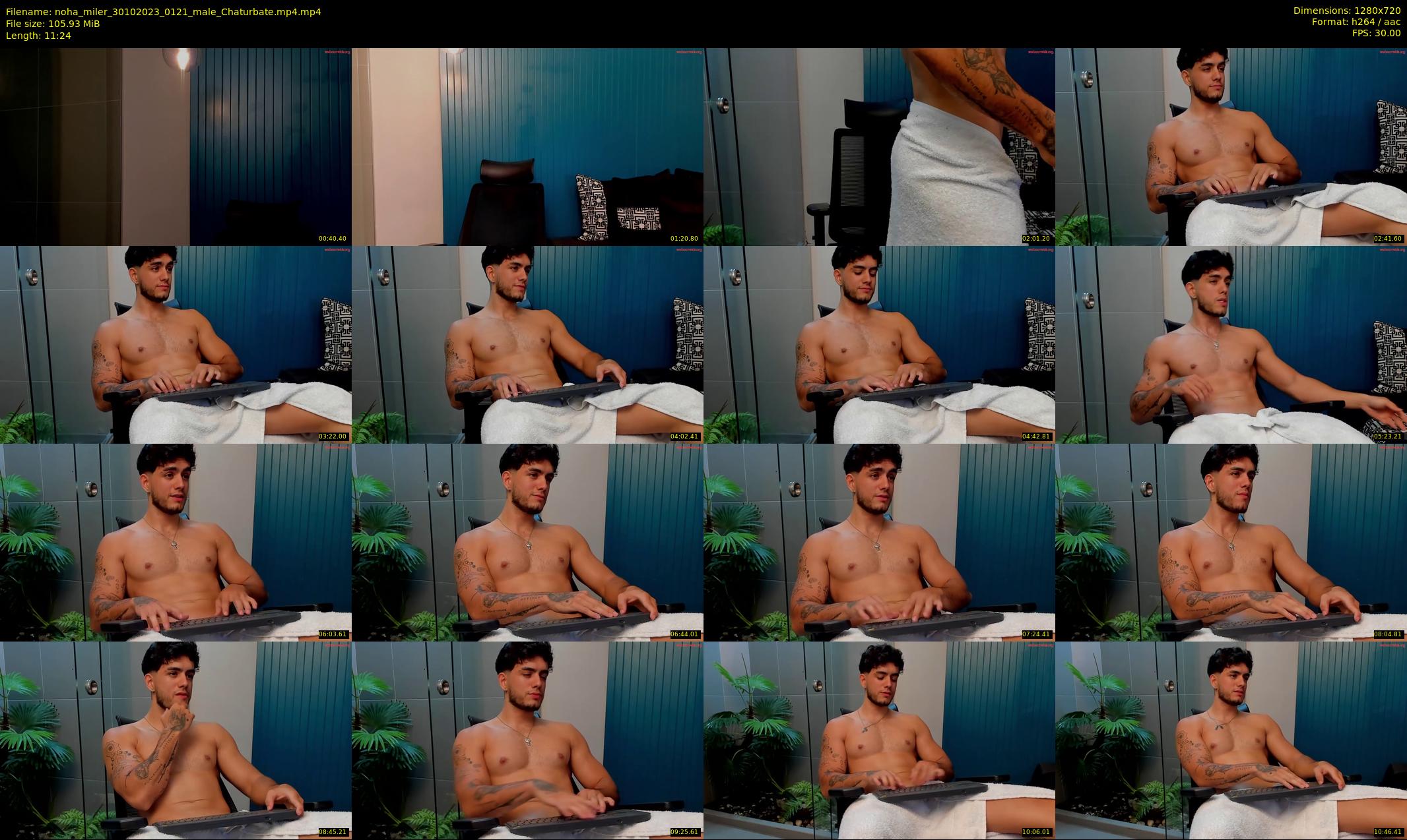 noha_miler — 12 minute Chaturbate male cam show recording, 720p, Oct 30, 2023