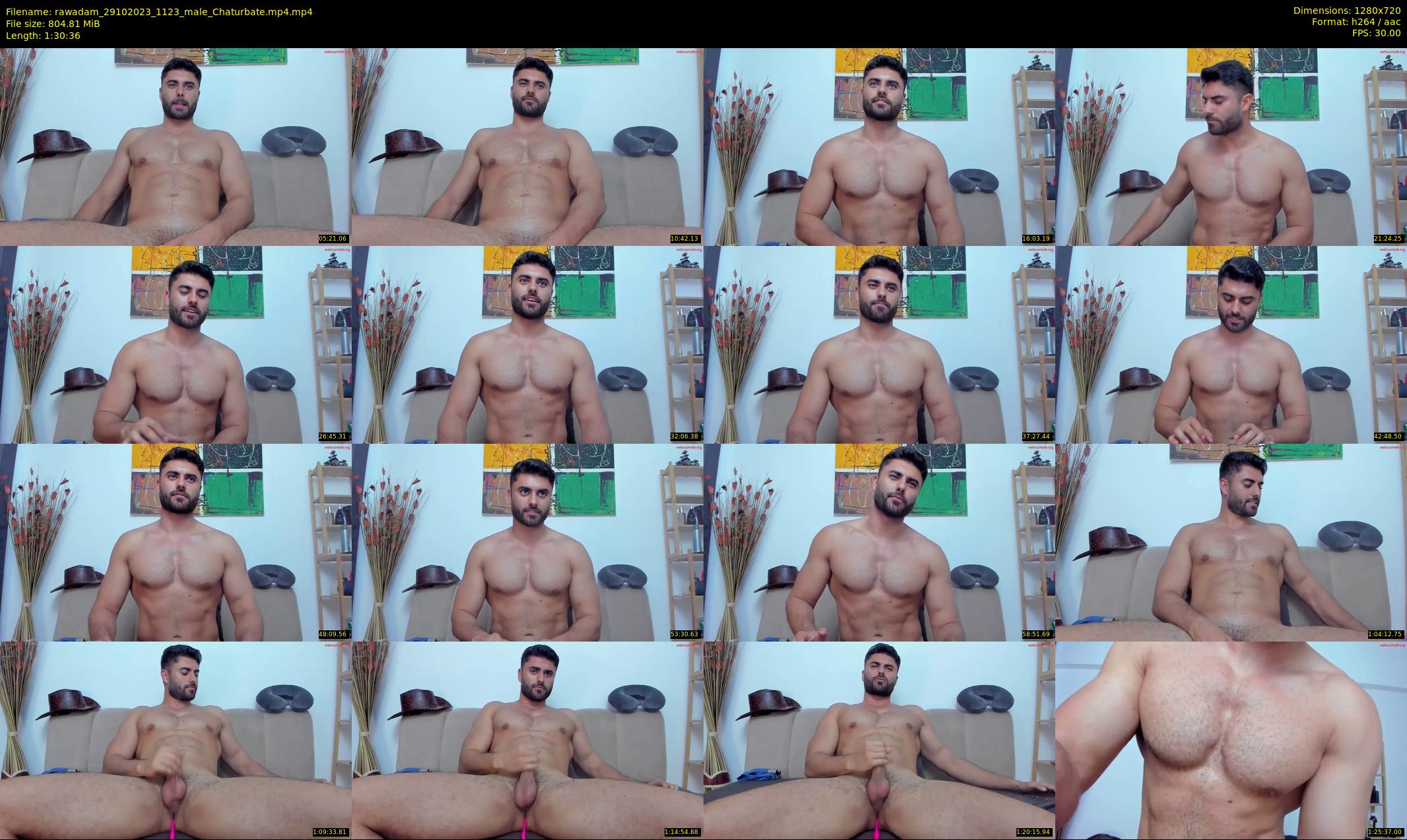 rawadam — 91 minute Chaturbate male cam show recording, 720p, Oct 29, 2023