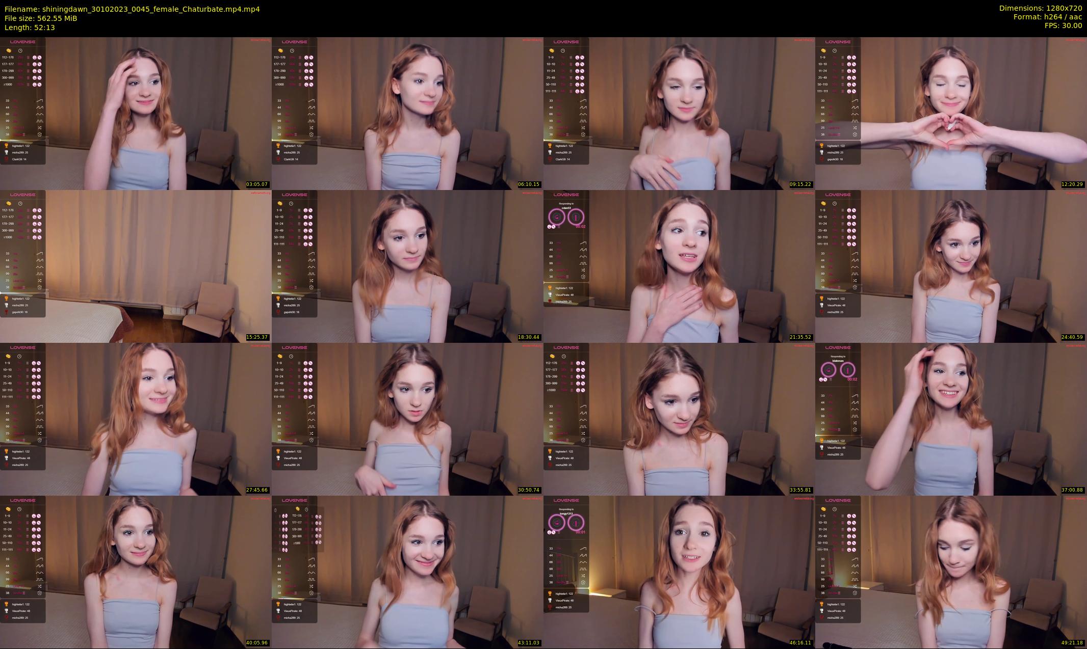 shiningdawn — 53 minute Chaturbate female cam show recording, 720p, Oct 30, 2023
