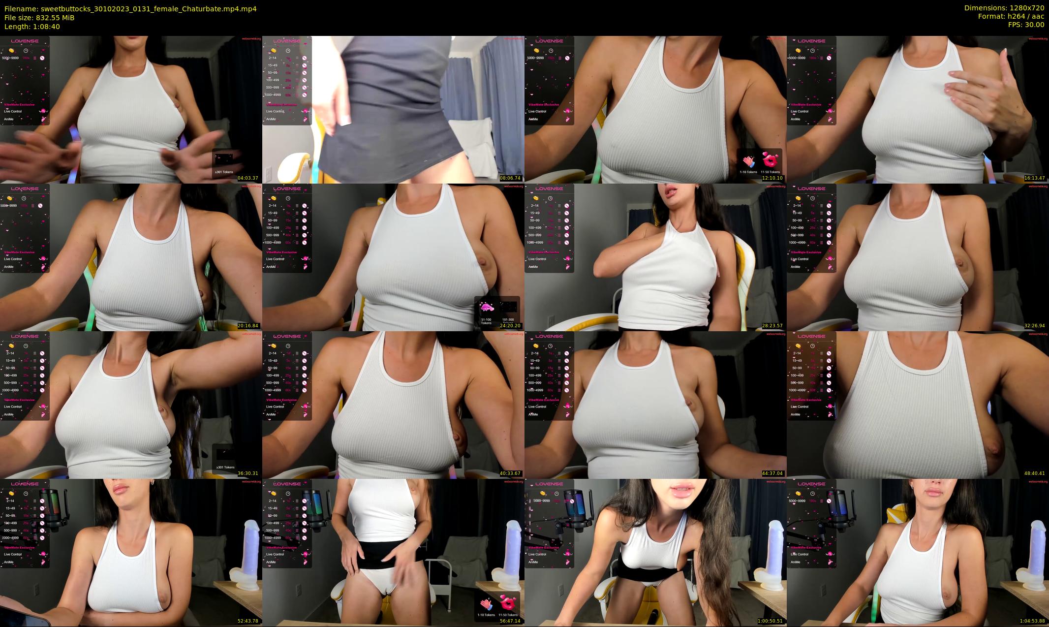 sweetbuttocks — 69 minute Chaturbate female cam show recording, 720p, Oct 30, 2023