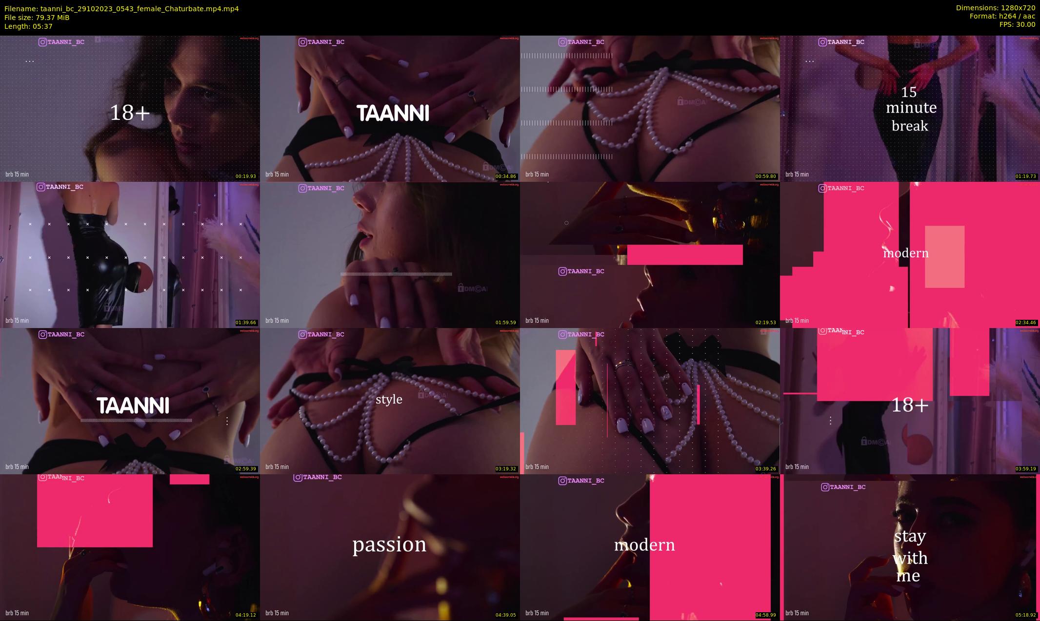 taanni_bc — 6 minute Chaturbate female cam show recording, 720p, Oct 29, 2023