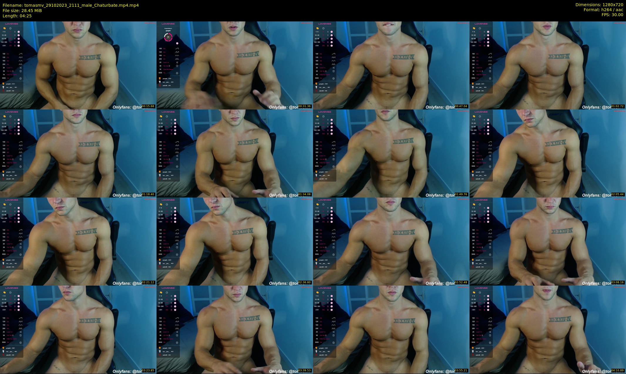 tomasmv — 5 minute Chaturbate male cam show recording, 720p, Oct 29, 2023