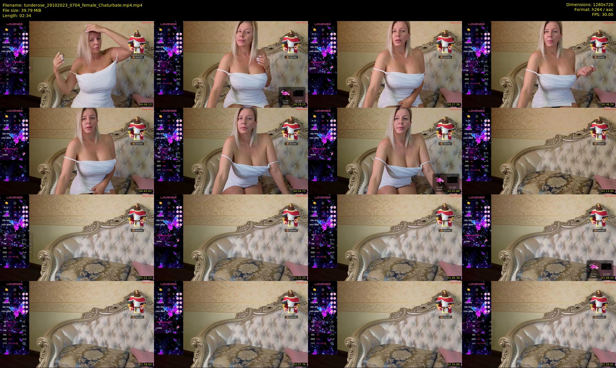 tunderose — 3 minute Chaturbate female cam show recording, 720p, Oct 29, 2023