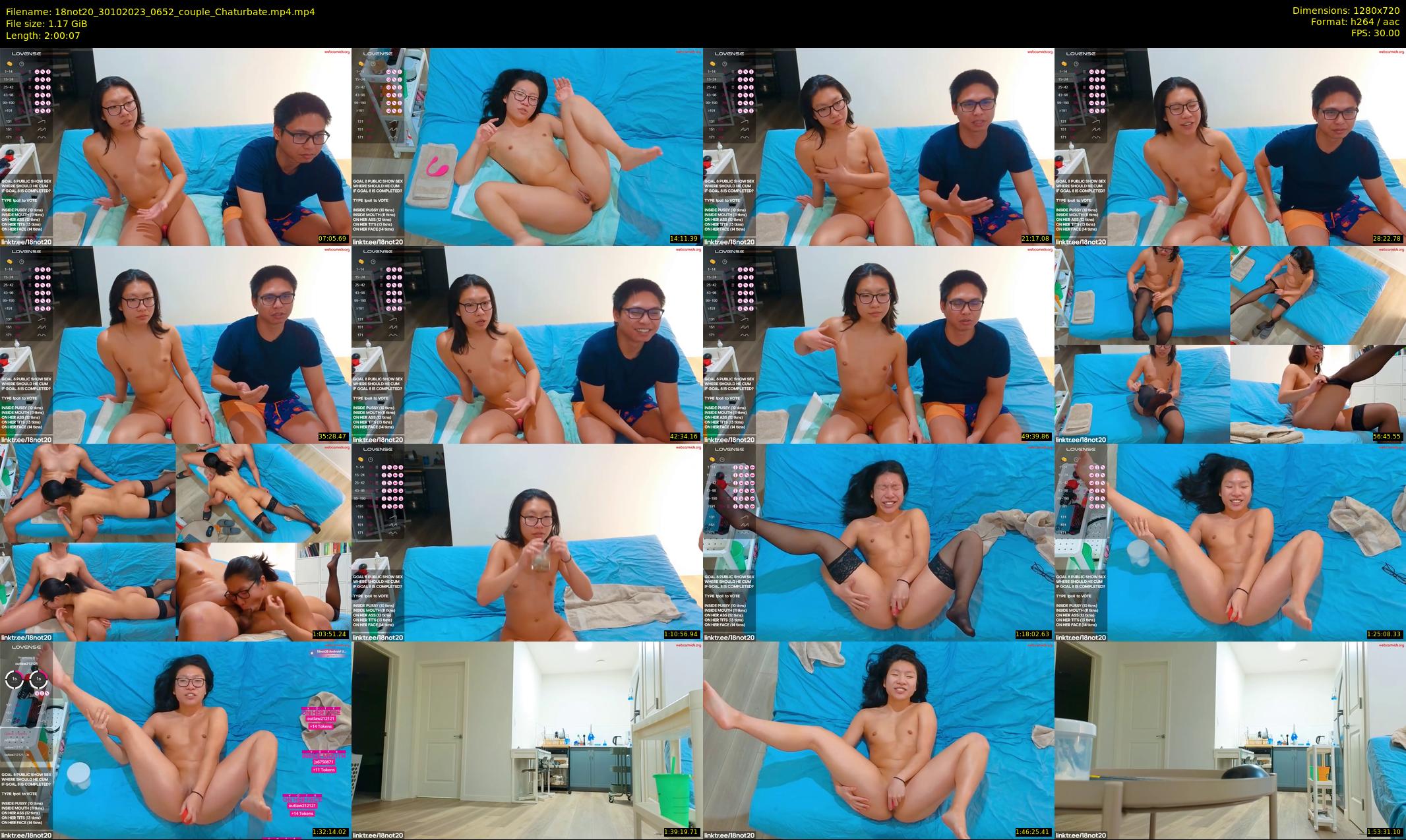 18not20 — 121 minute Chaturbate couple cam show recording, 720p, Oct 30, 2023
