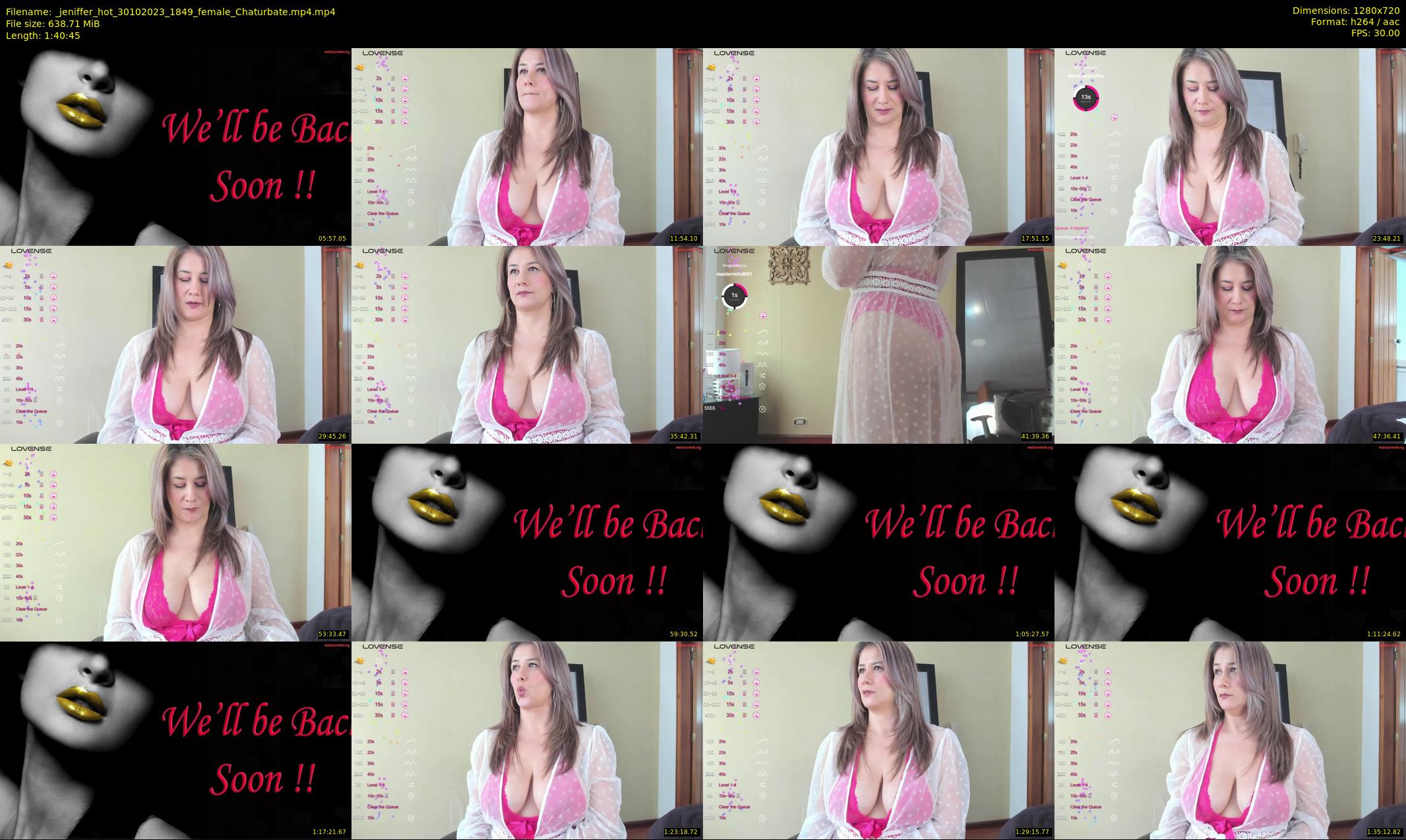 _jeniffer_hot — 101 minute Chaturbate female cam show recording, 720p, Oct 30, 2023