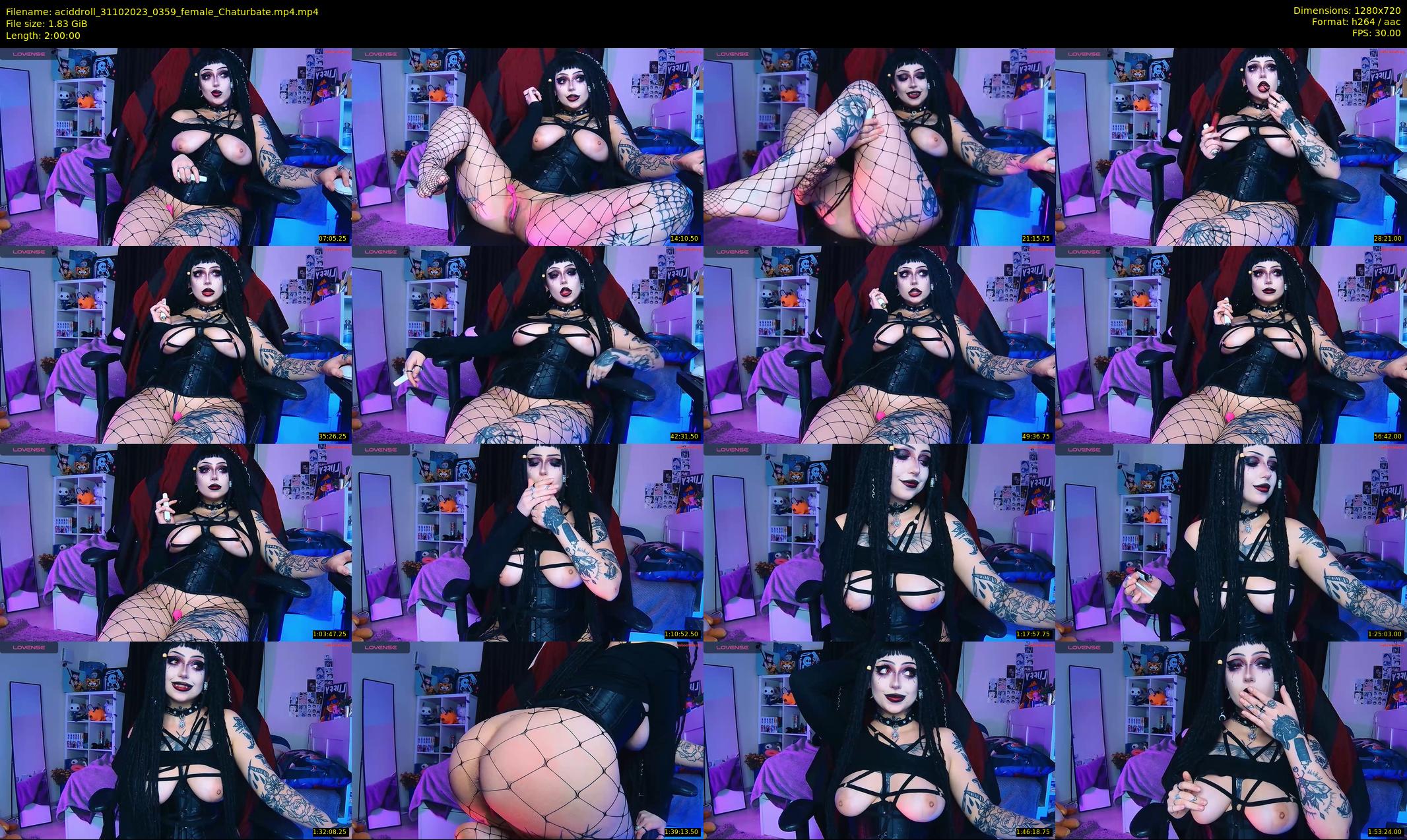 aciddroll — 120 minute Chaturbate female cam show recording, 720p, Oct 31, 2023