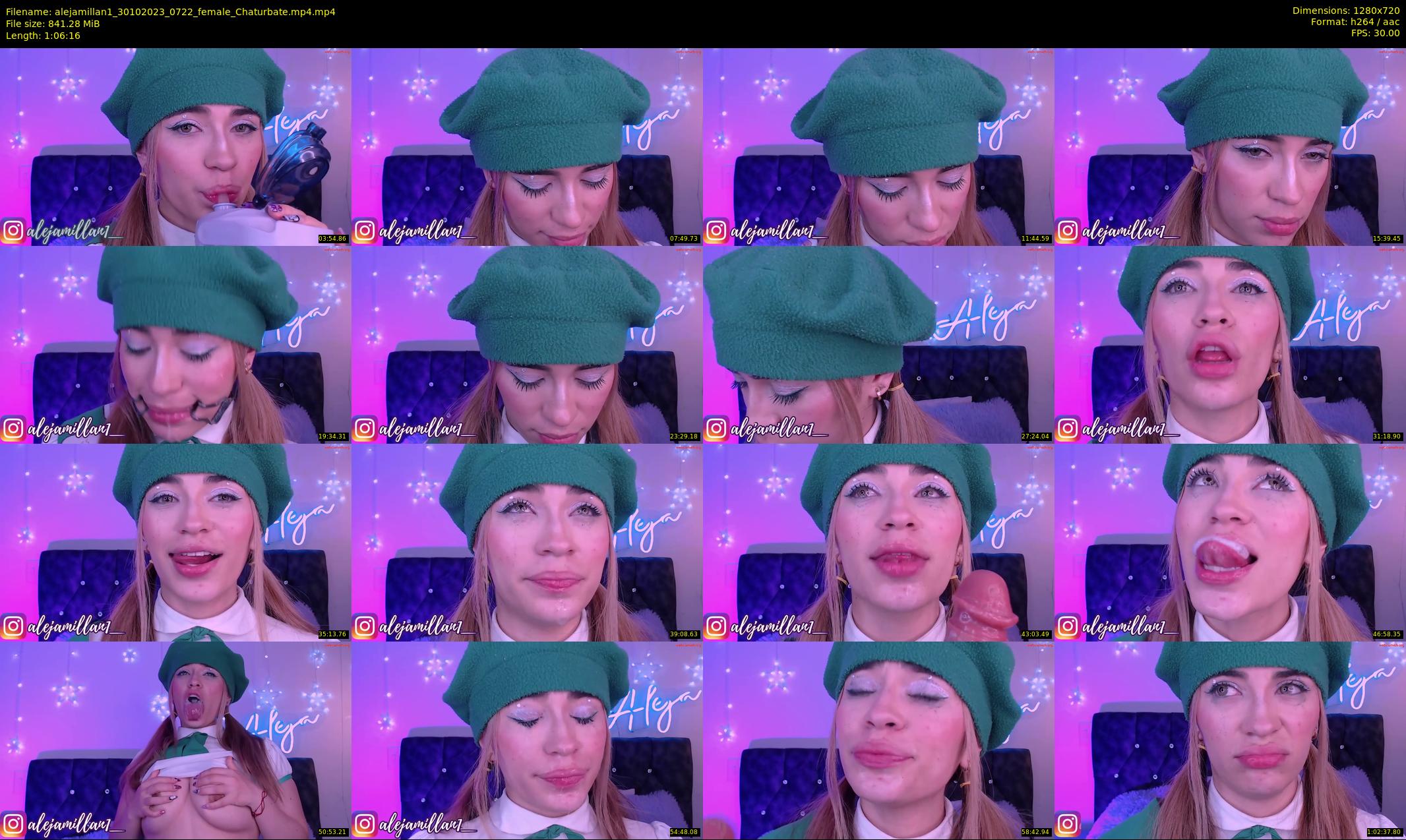 alejamillan1 — 67 minute Chaturbate female cam show recording, 720p, Oct 30, 2023