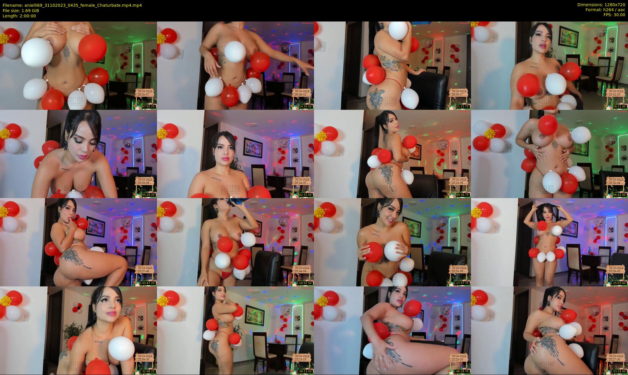anielli69 — 120 minute Chaturbate female cam show recording, 720p, Oct 31, 2023