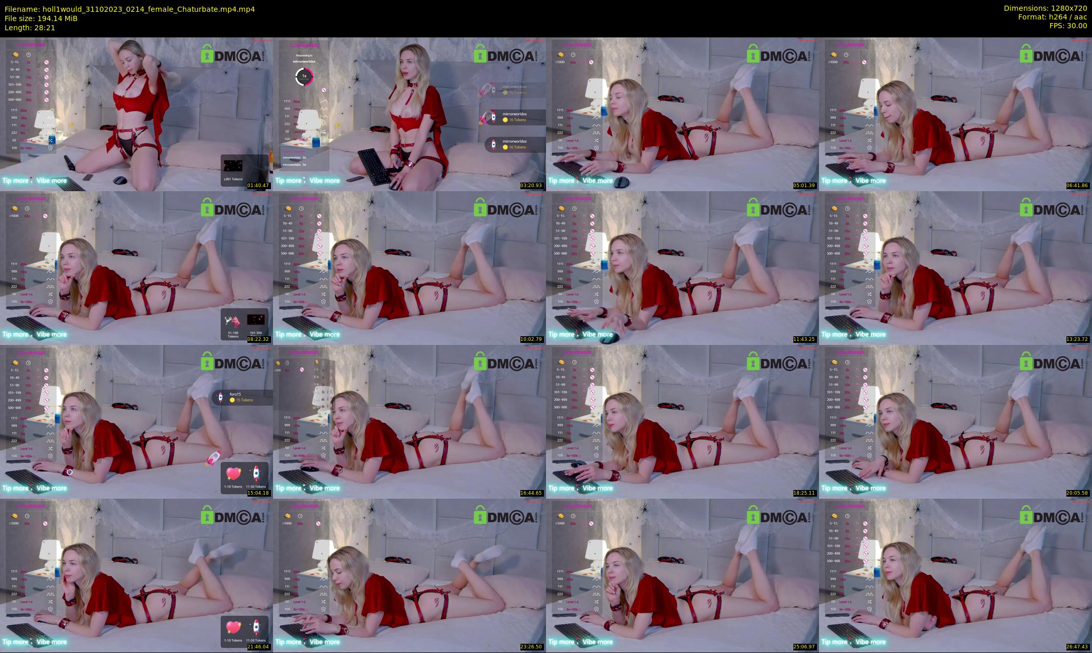 holl1would — 29 minute Chaturbate female cam show recording, 720p, Oct 31, 2023