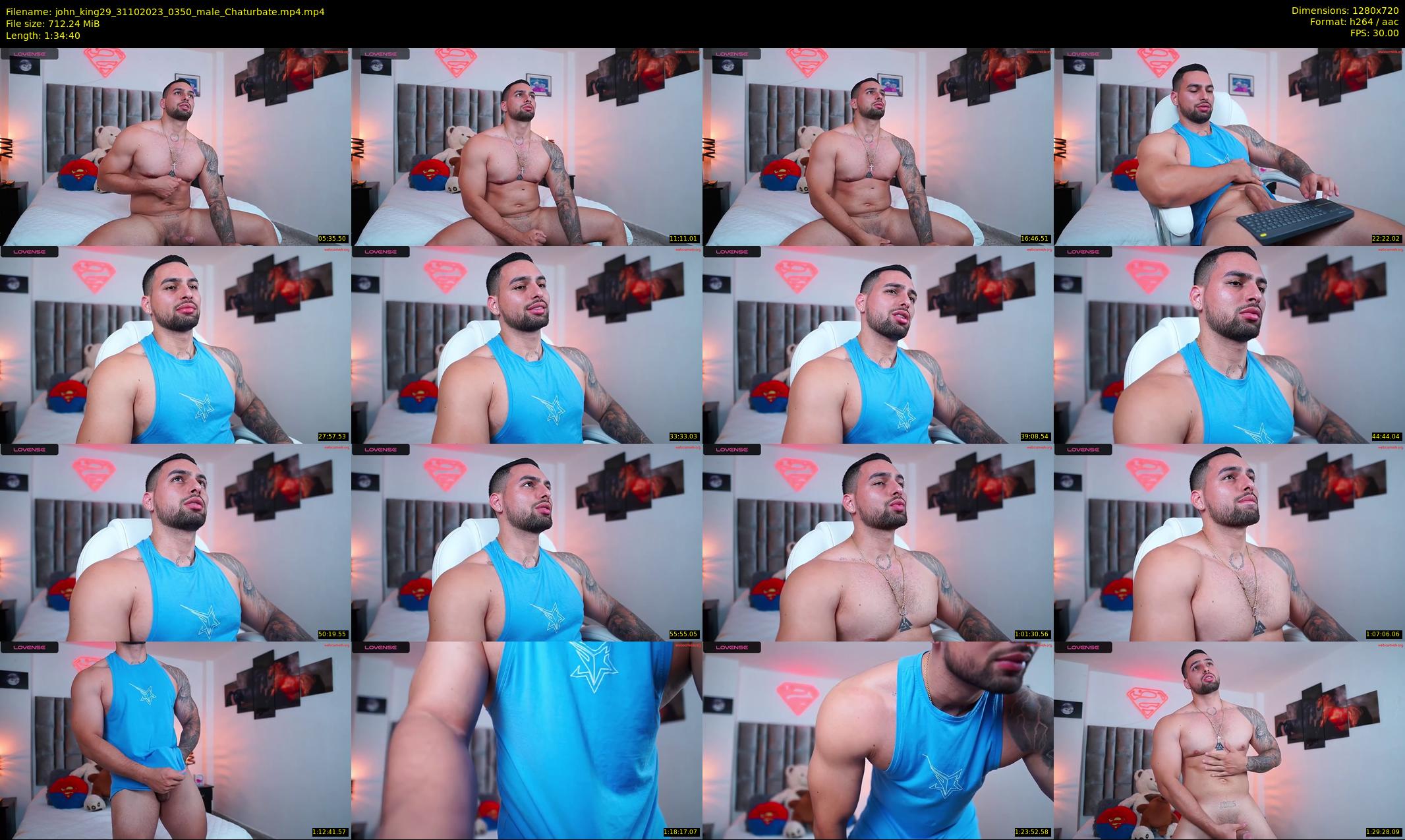 john_king29 — 95 minute Chaturbate male cam show recording, 720p, Oct 31, 2023