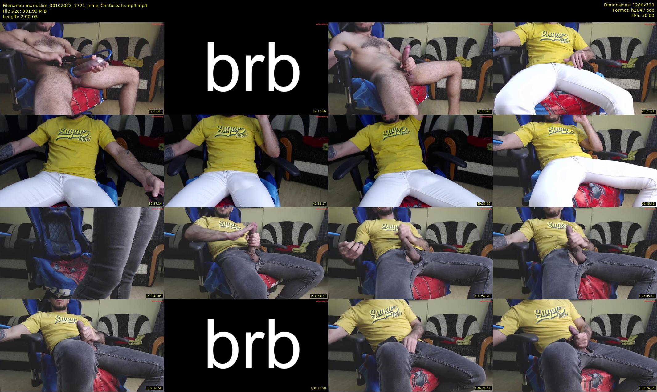 marioslim — 121 minute Chaturbate male cam show recording, 720p, Oct 30, 2023