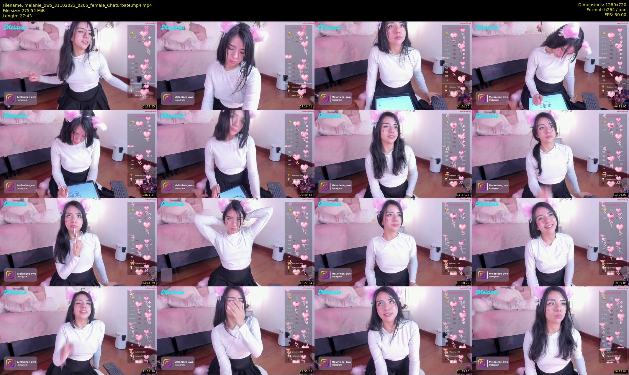melanie_owo — 28 minute Chaturbate female cam show recording, 720p, Oct 31, 2023