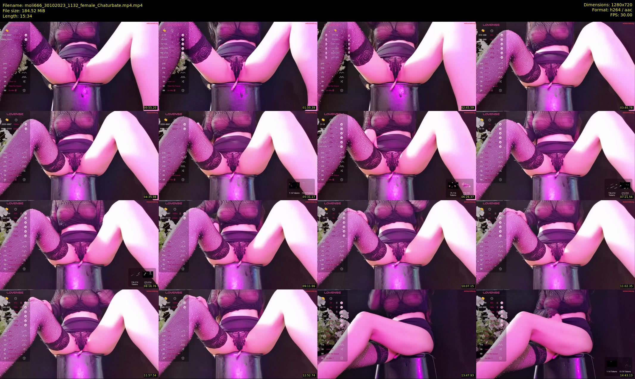 moli666 — 16 minute Chaturbate female cam show recording, 720p, Oct 30, 2023