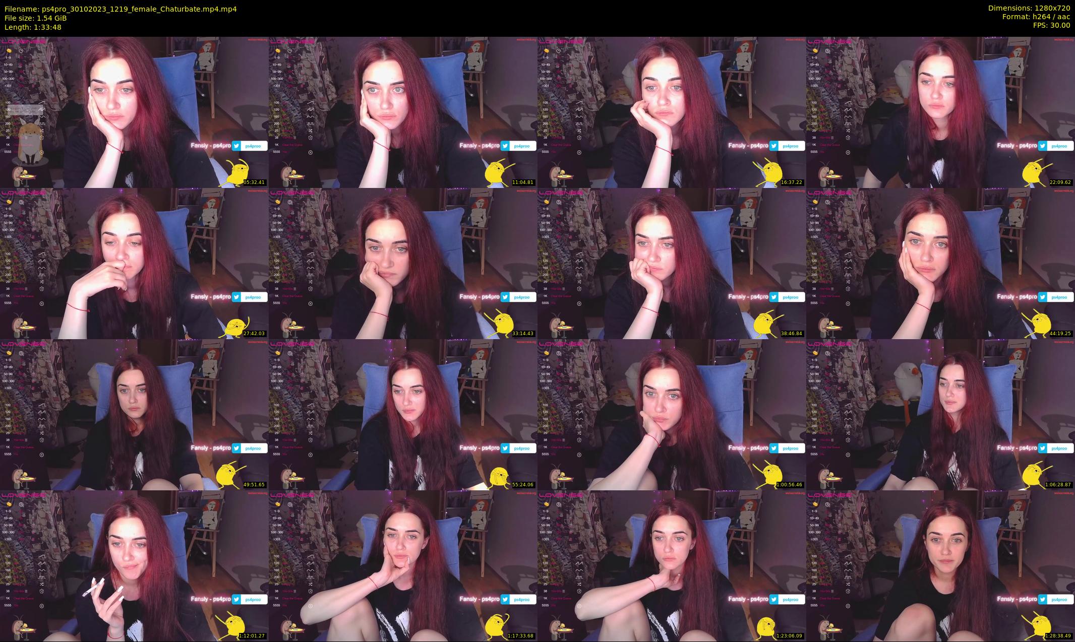 ps4pro — 94 minute Chaturbate female cam show recording, 720p, Oct 30, 2023