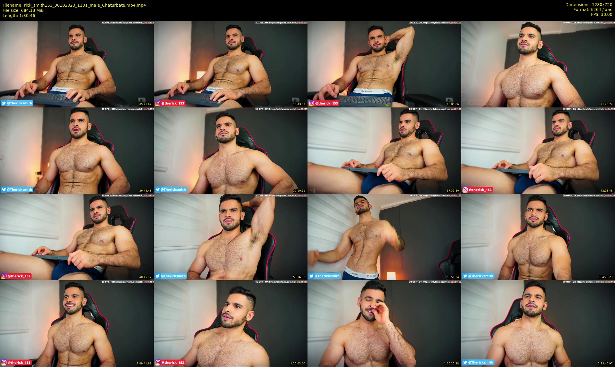 rick_smith153 — 91 minute Chaturbate male cam show recording, 720p, Oct 30, 2023