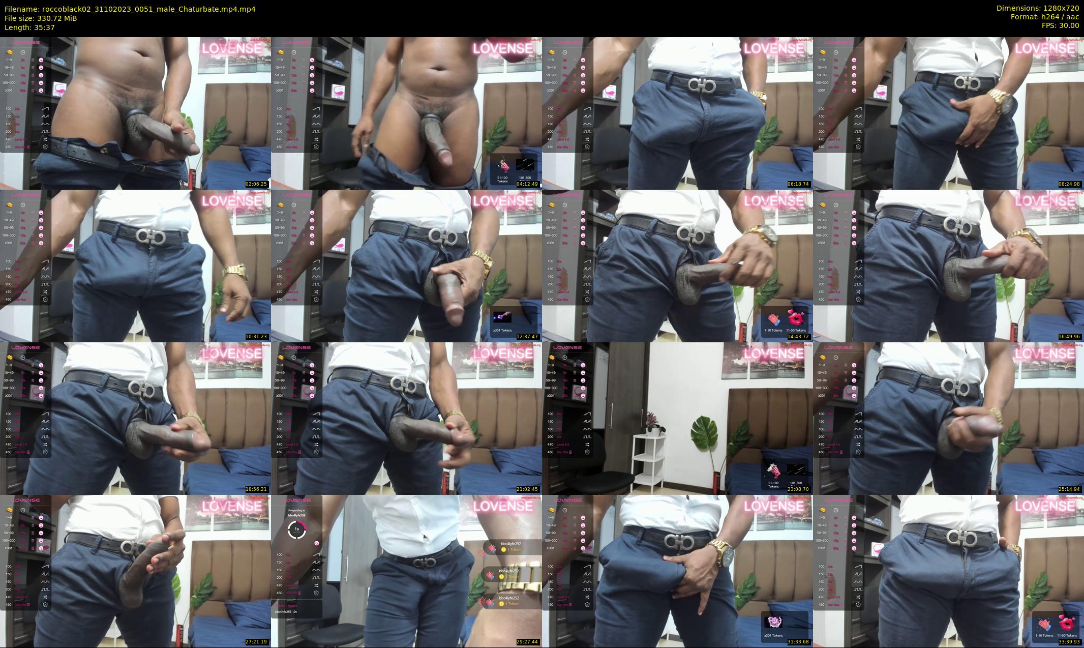 roccoblack02 — 36 minute Chaturbate male cam show recording, 720p, Oct 31, 2023