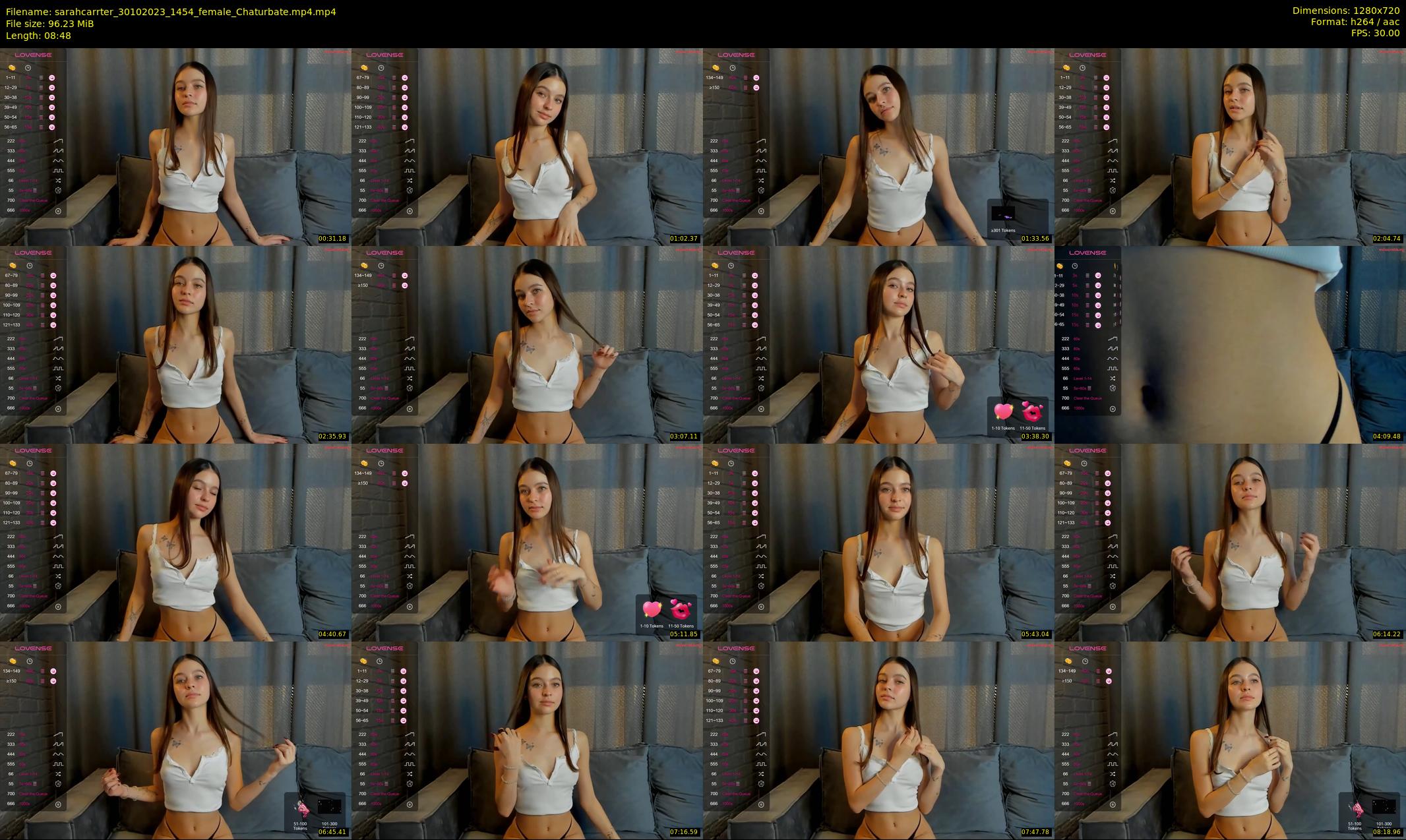 sarahcarrter — 9 minute Chaturbate female cam show recording, 720p, Oct 30, 2023