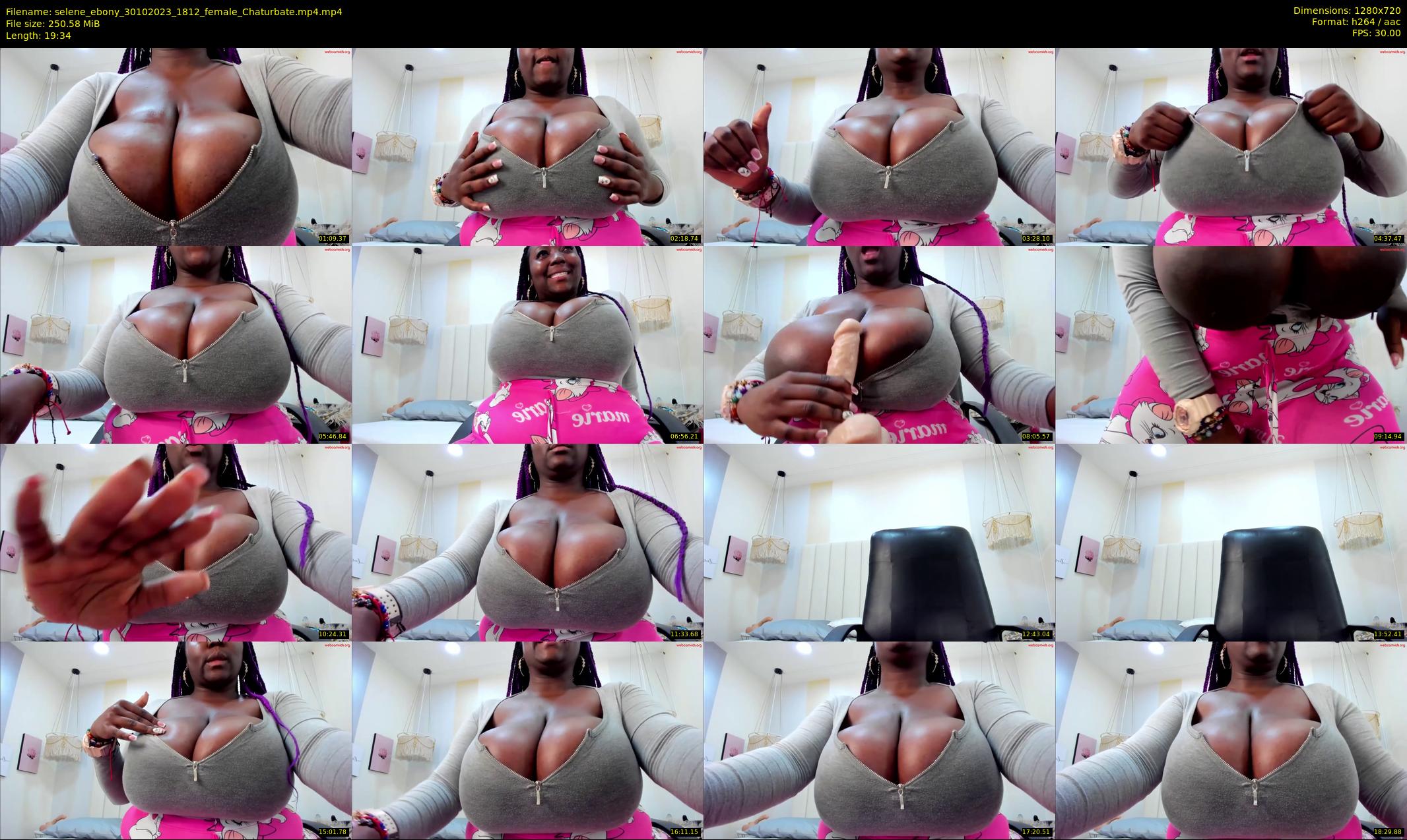 selene_ebony — 20 minute Chaturbate female cam show recording, 720p, Oct 30, 2023