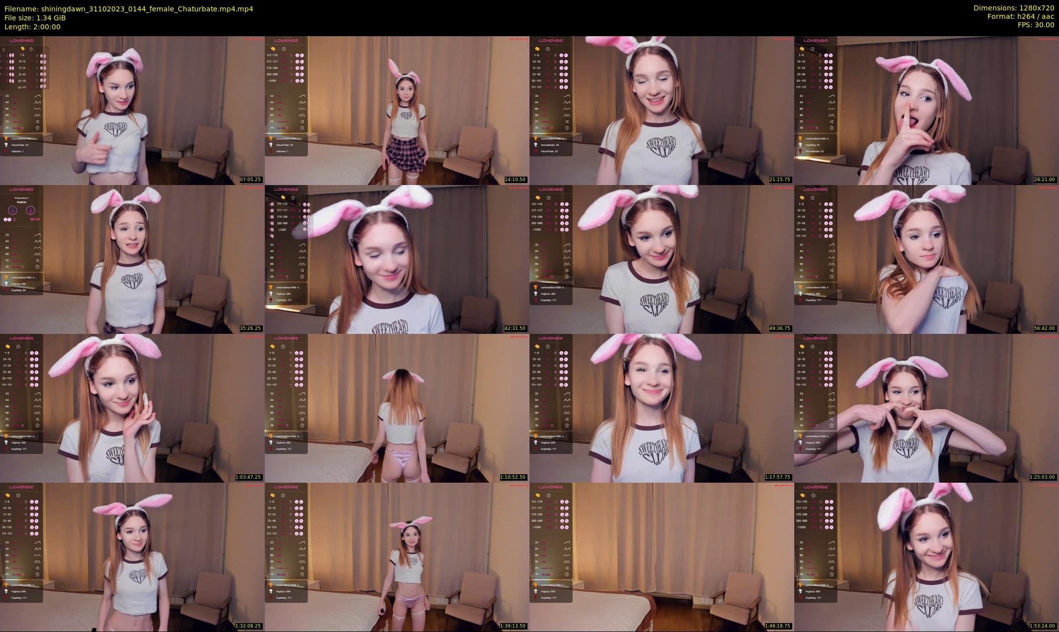 shiningdawn — 120 minute Chaturbate female cam show recording, 720p, Oct 31, 2023