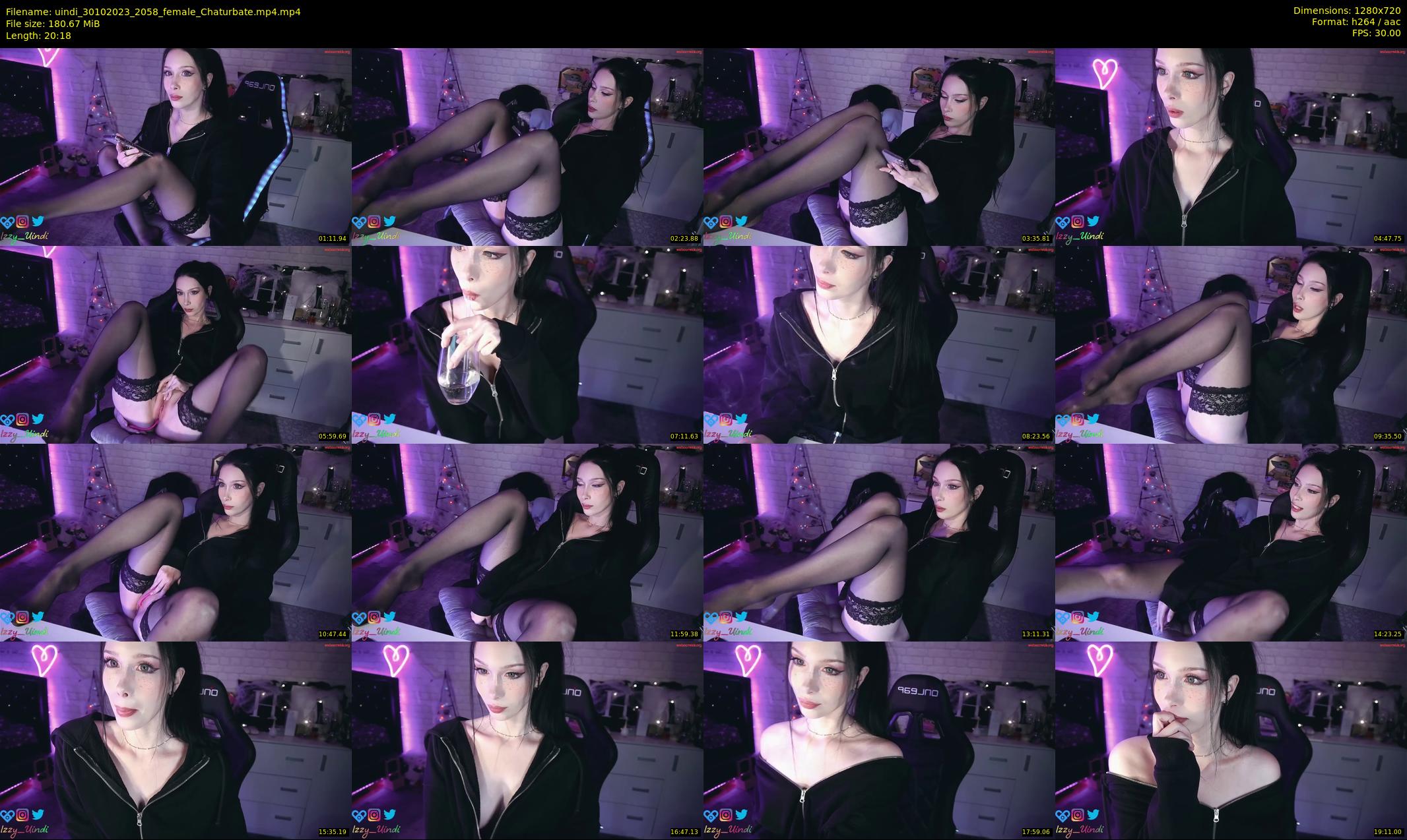 uindi — 21 minute Chaturbate female cam show recording, 720p, Oct 30, 2023