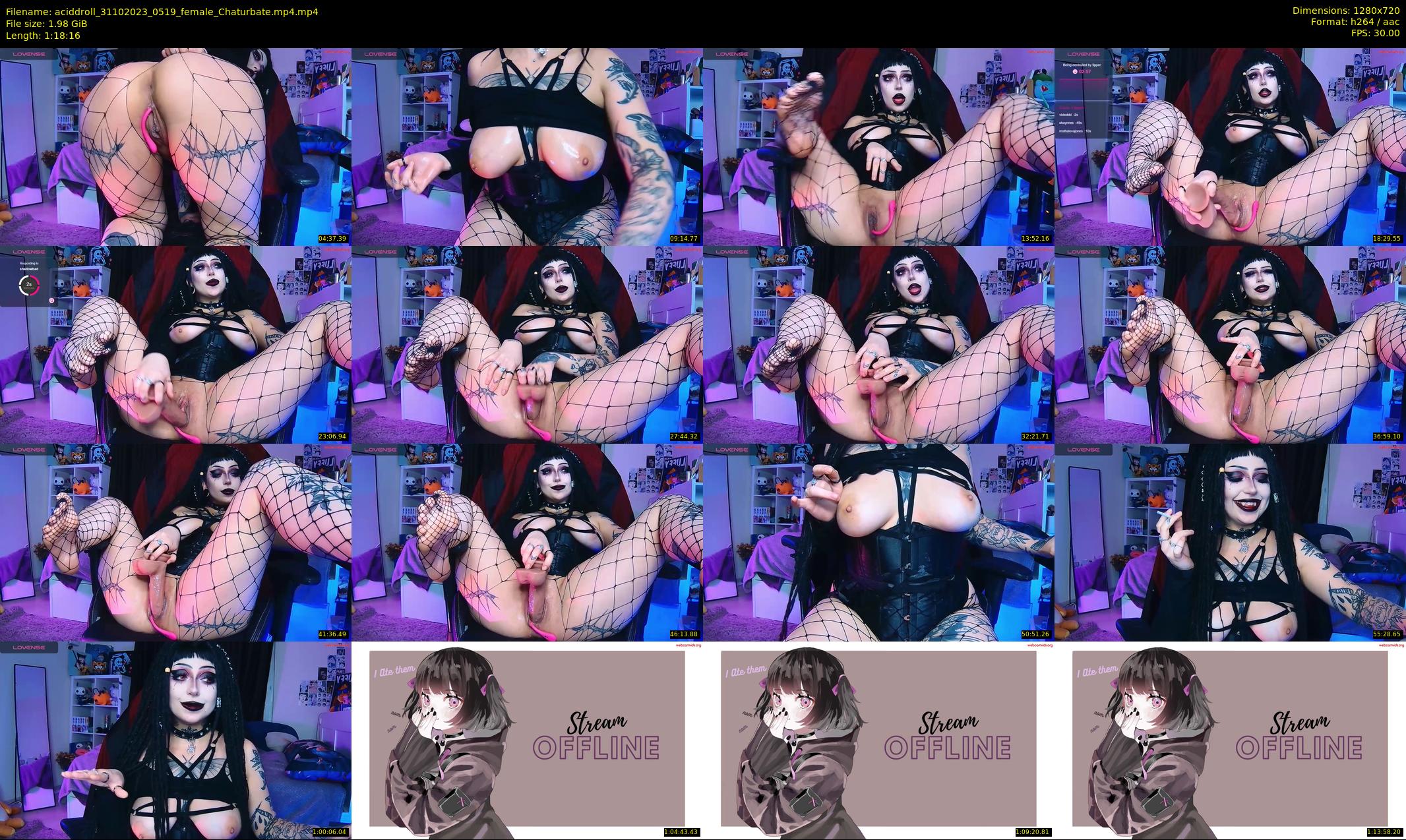 aciddroll — 79 minute Chaturbate female cam show recording, 720p, Oct 31, 2023