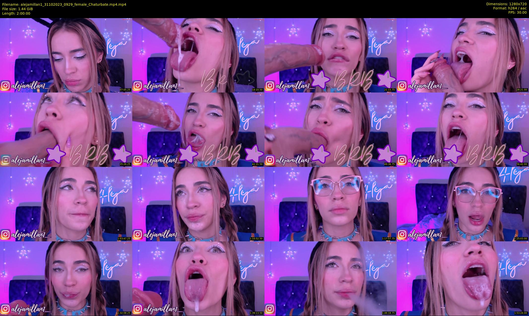 alejamillan1 — 120 minute Chaturbate female cam show recording, 720p, Oct 31, 2023