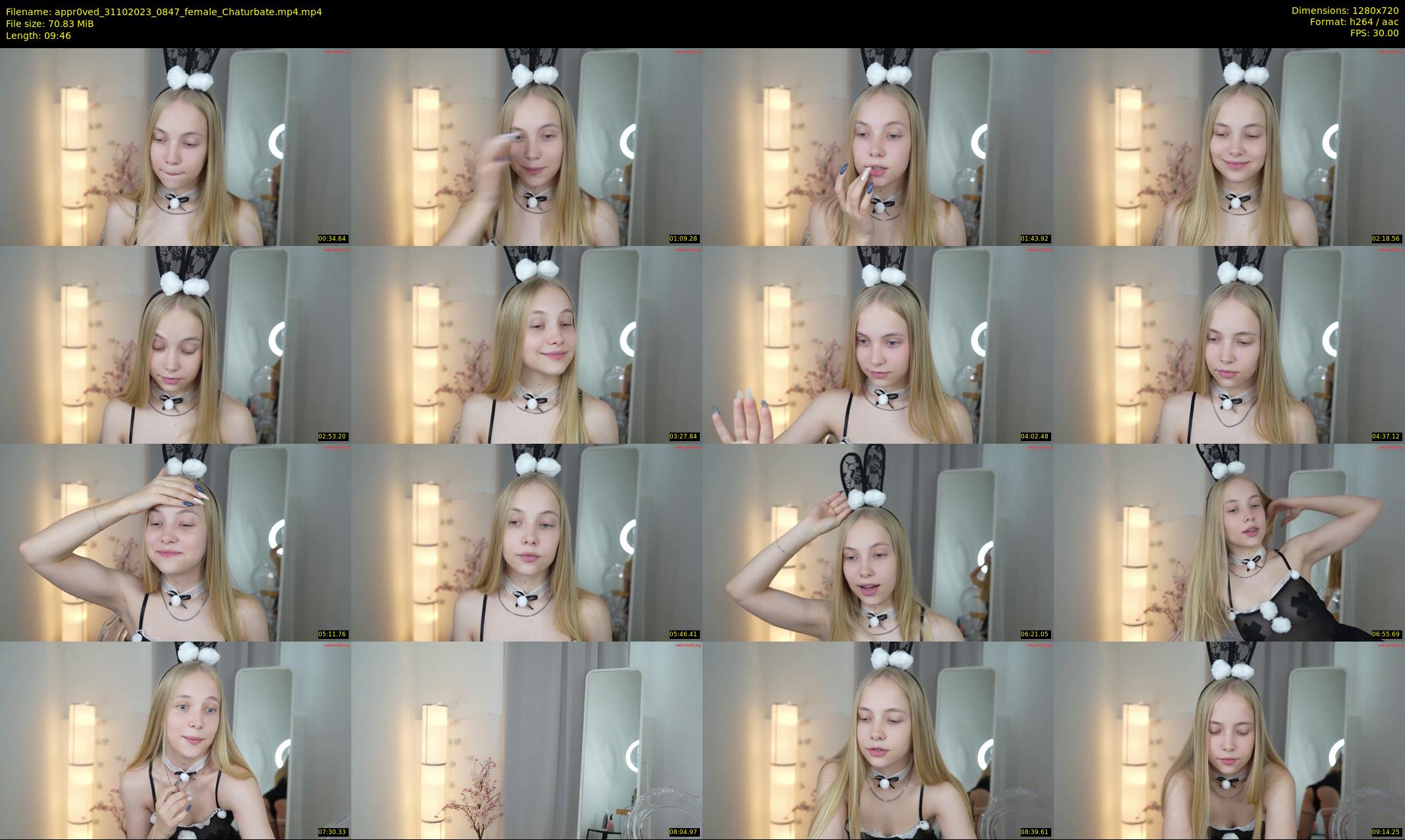 appr0ved — 10 minute Chaturbate female cam show recording, 720p, Oct 31, 2023