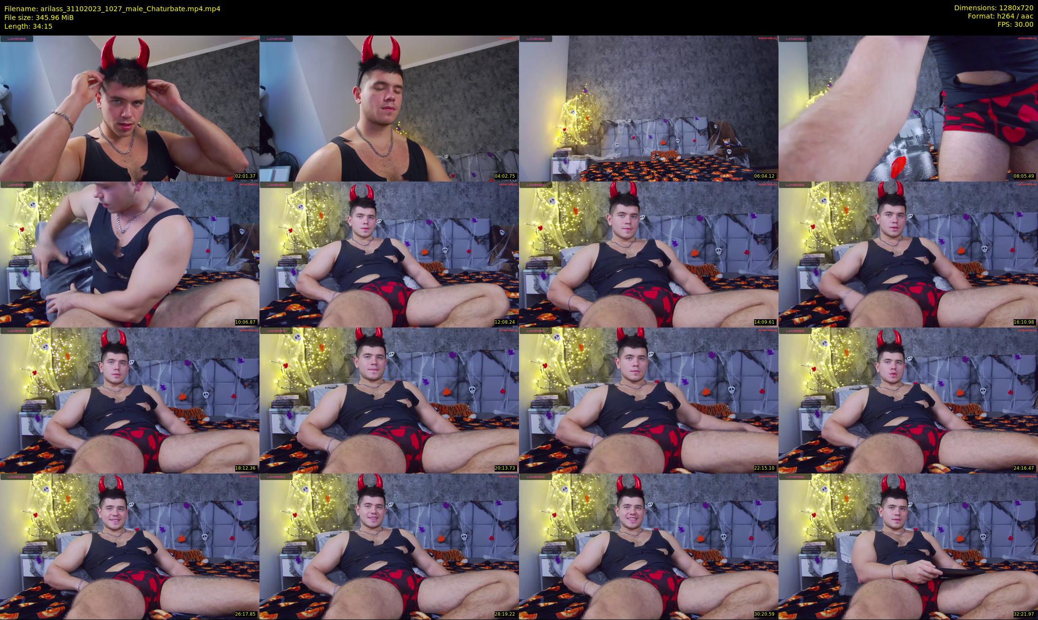 arilass — 35 minute Chaturbate male cam show recording, 720p, Oct 31, 2023