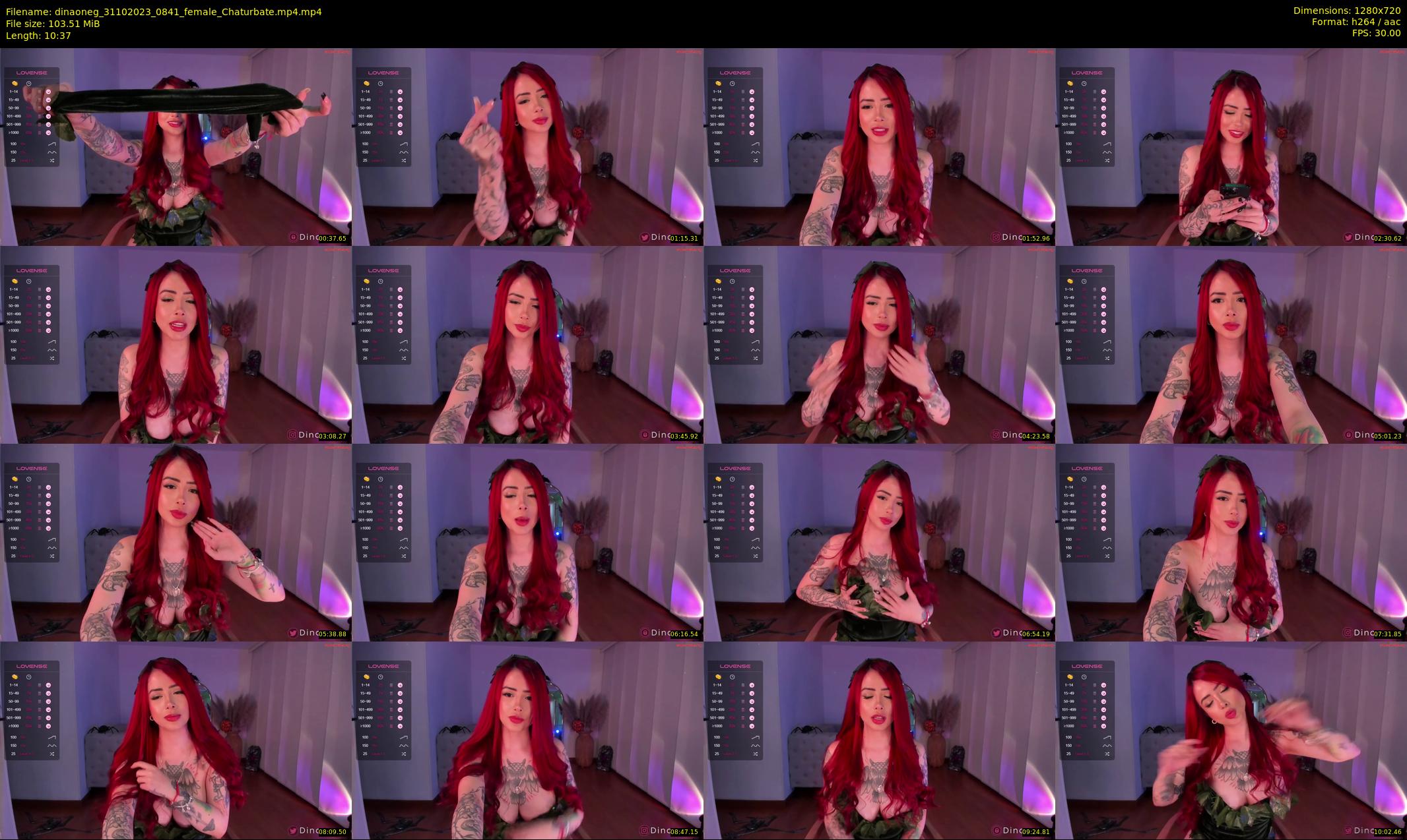 dinaoneg — 11 minute Chaturbate female cam show recording, 720p, Oct 31, 2023