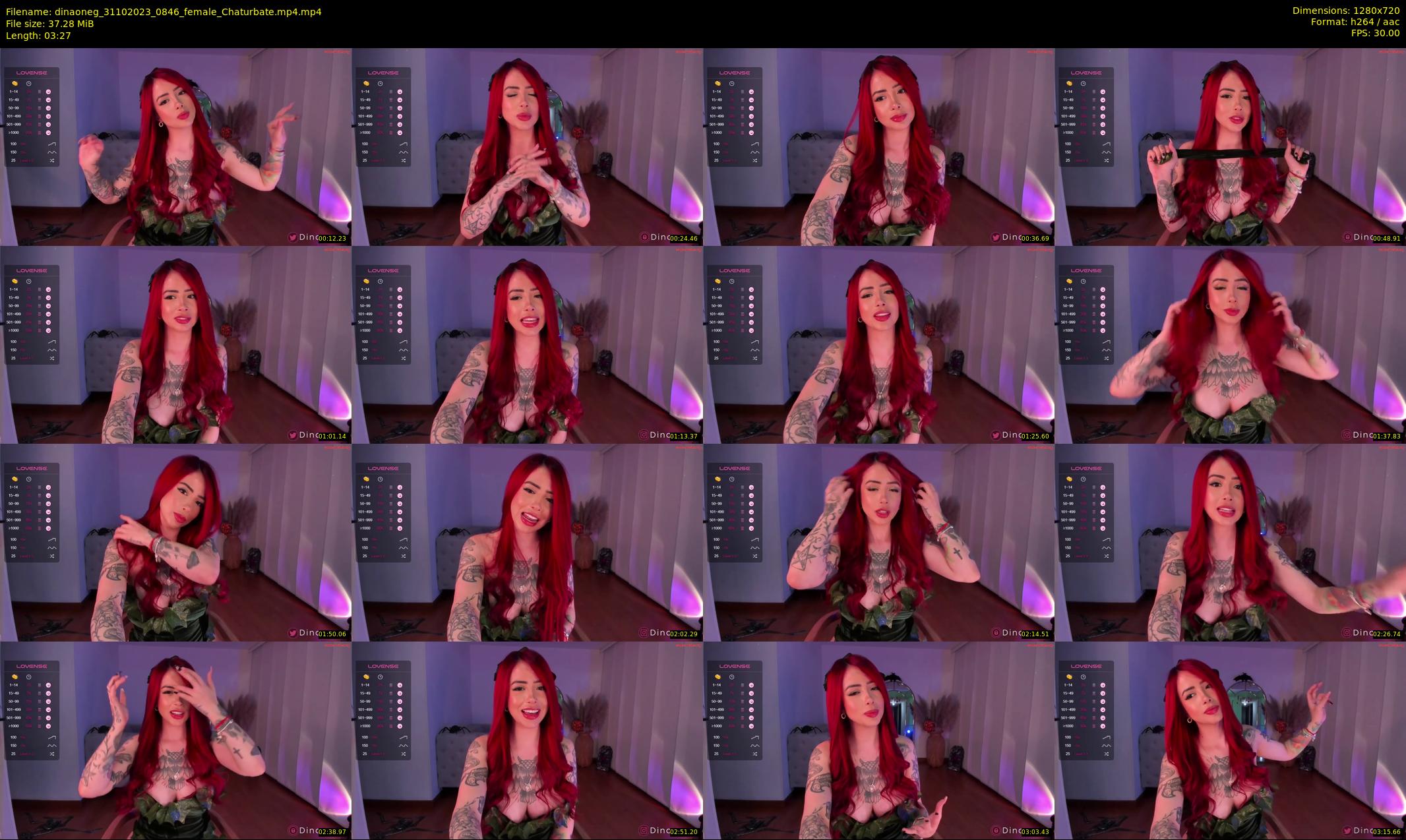 dinaoneg — 4 minute Chaturbate female cam show recording, 720p, Oct 31, 2023