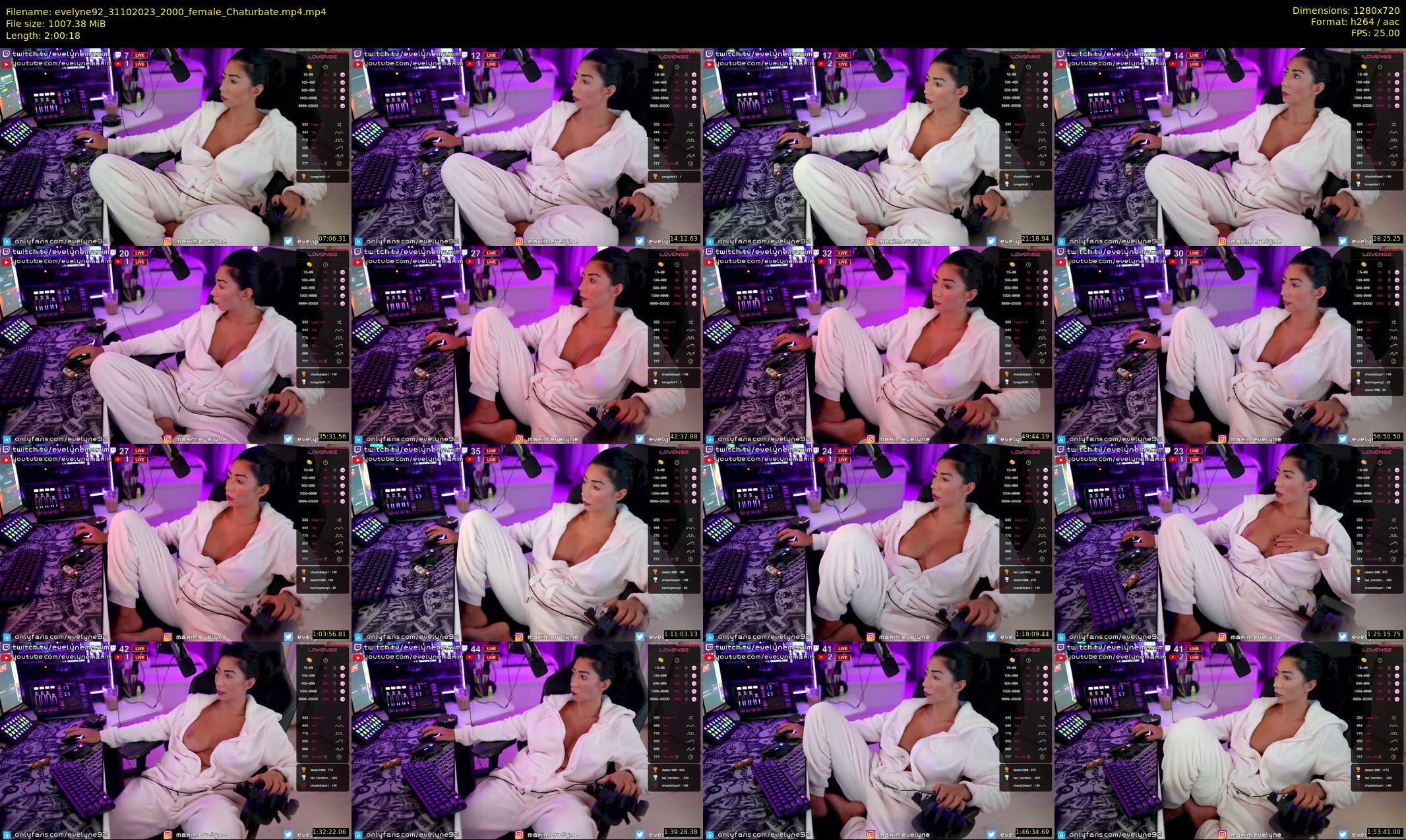 evelyne92 — 121 minute Chaturbate female cam show recording, 720p, Oct 31, 2023