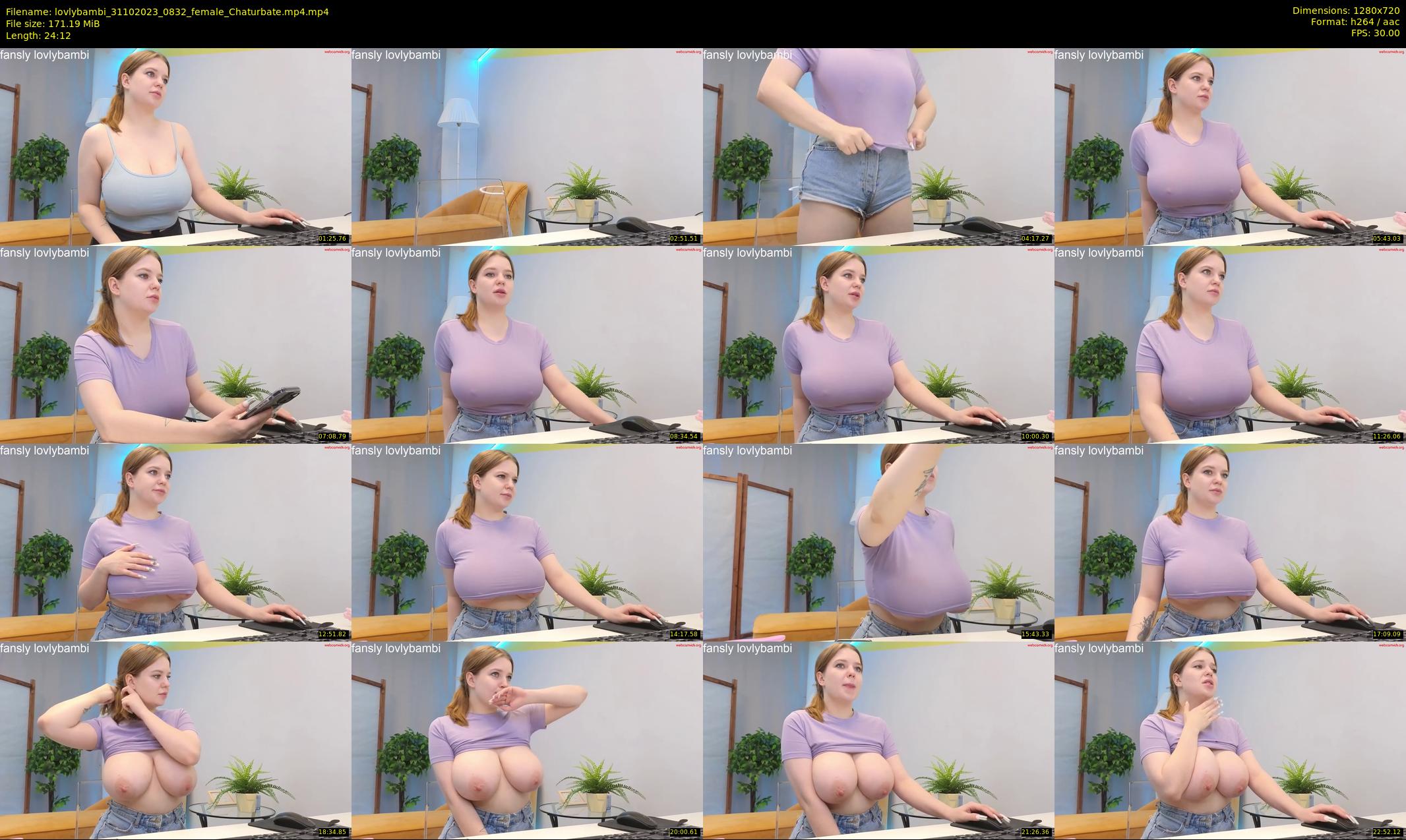 lovlybambi — 25 minute Chaturbate female cam show recording, 720p, Oct 31, 2023